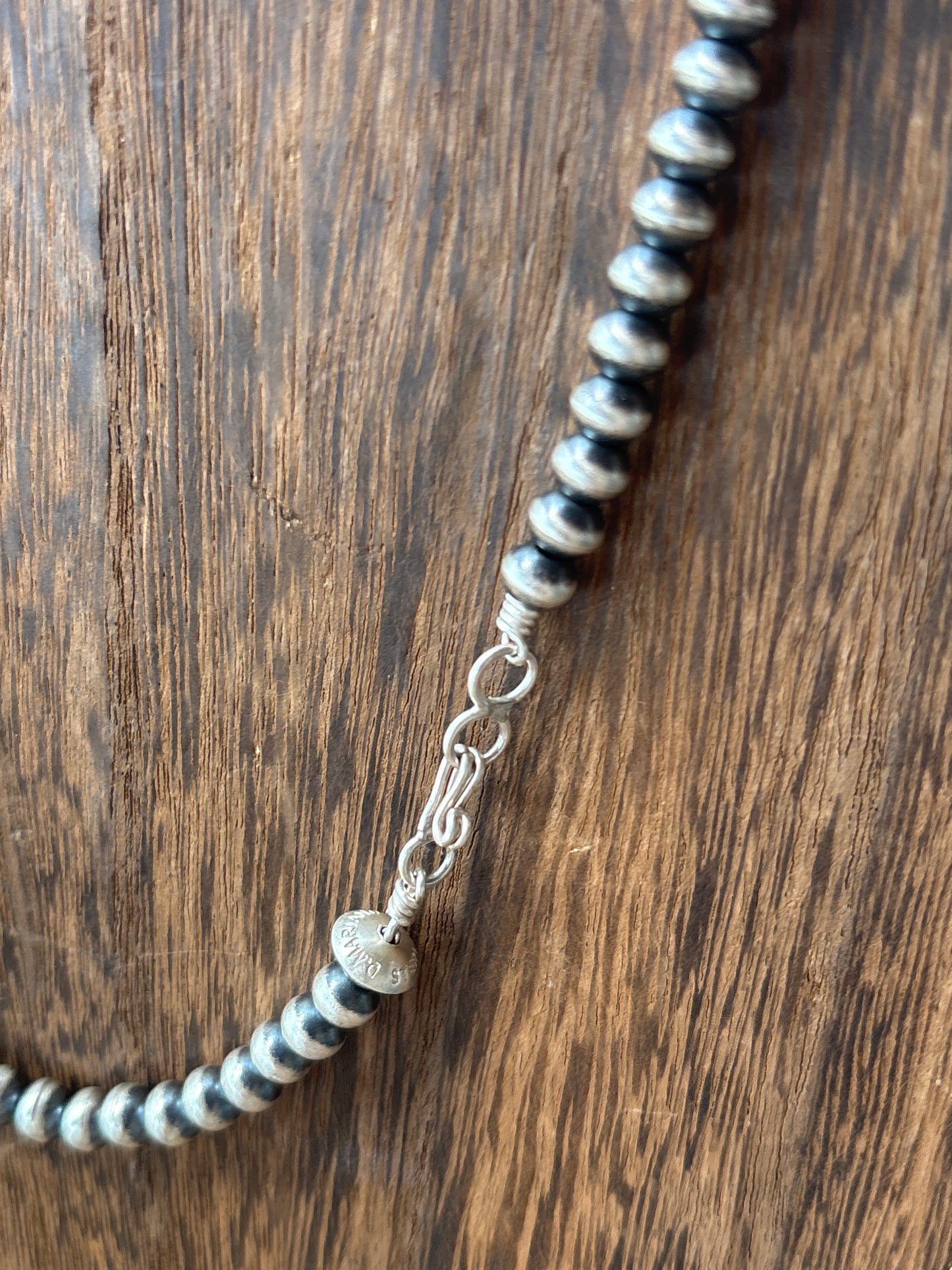 24” 6mm Semi Round Dorinda Mariano SS Navajo Pearl Necklace 6S24NP