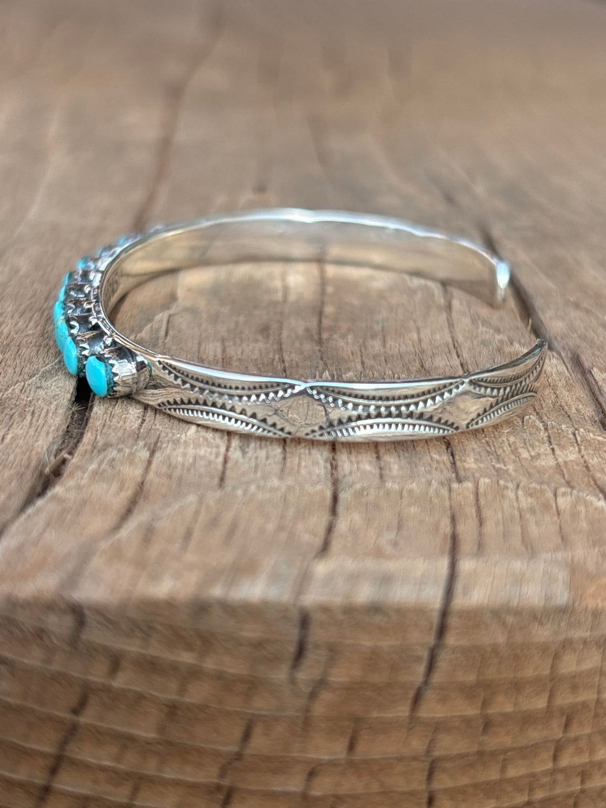 Paley Coonsis Petite Turquoise & Sterling Silver Cuff 018RB