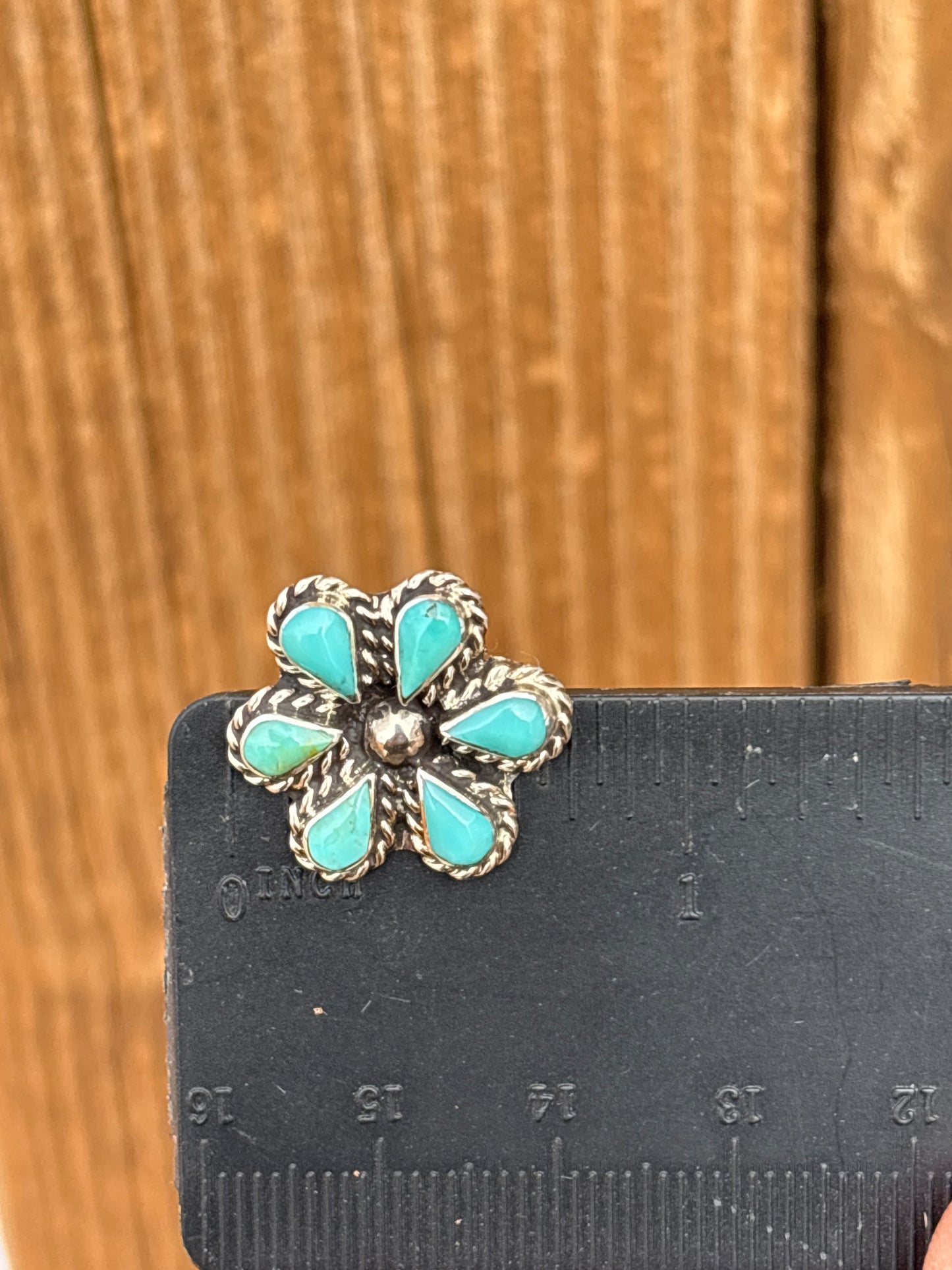 Carol Lateyice Turquoise Zuni Earrings 18487