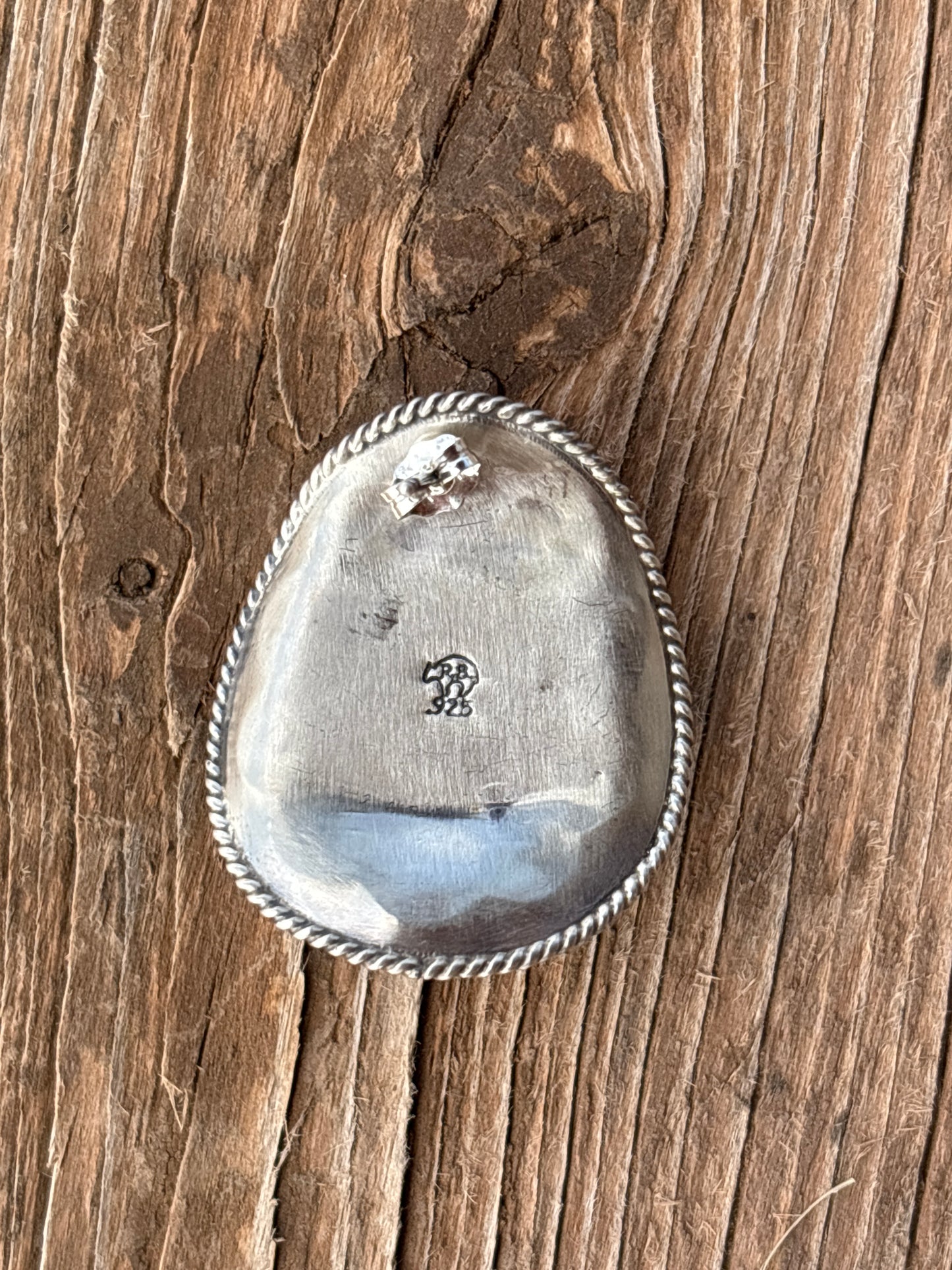 Bobby Platero Cowboy Hat Turquoise & Sterling Silver Stud Earrings 204184RB