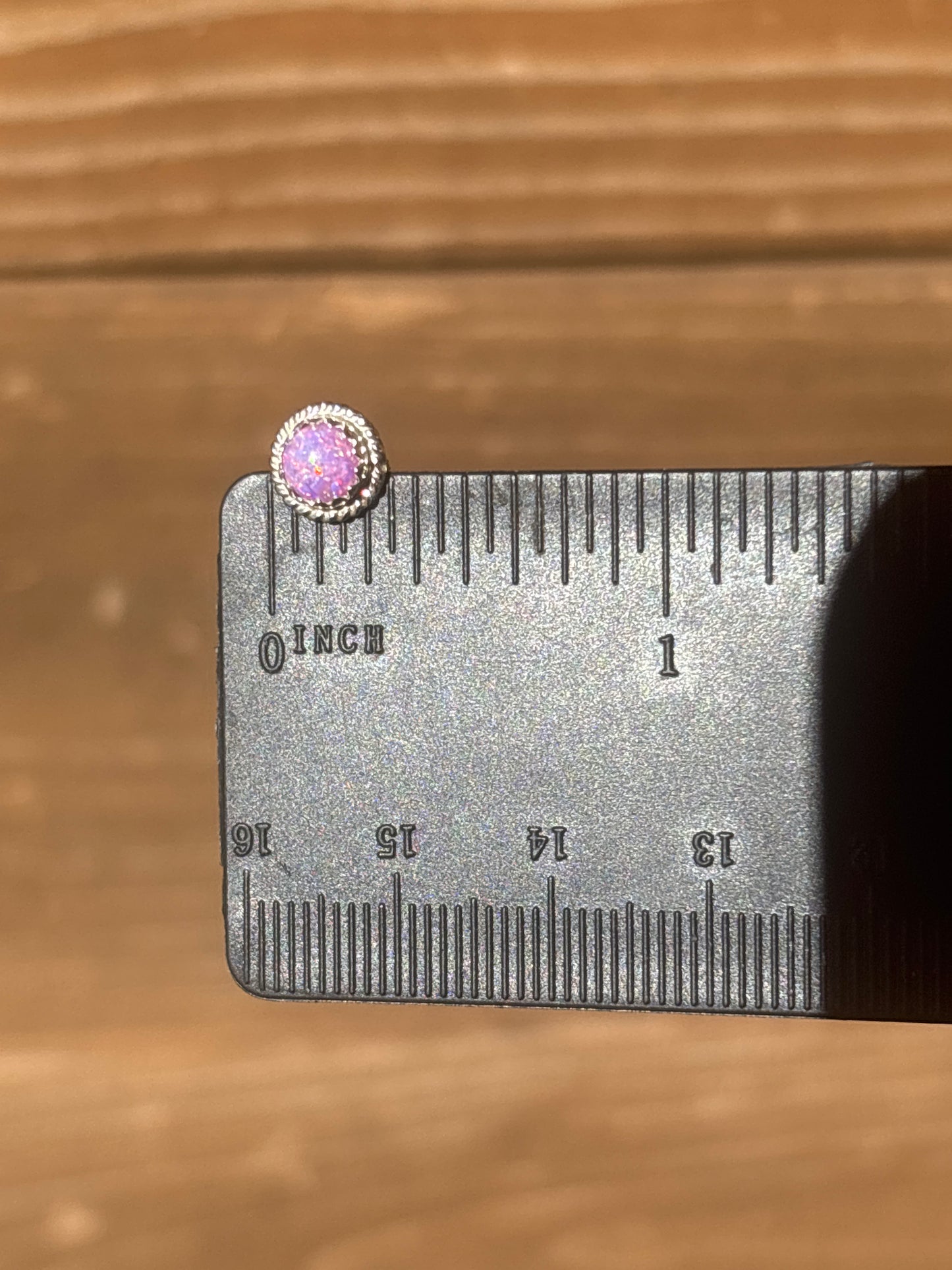Esther White Sterling Silver & Fire Purple Opalite Twist Stud Earrings FPRB