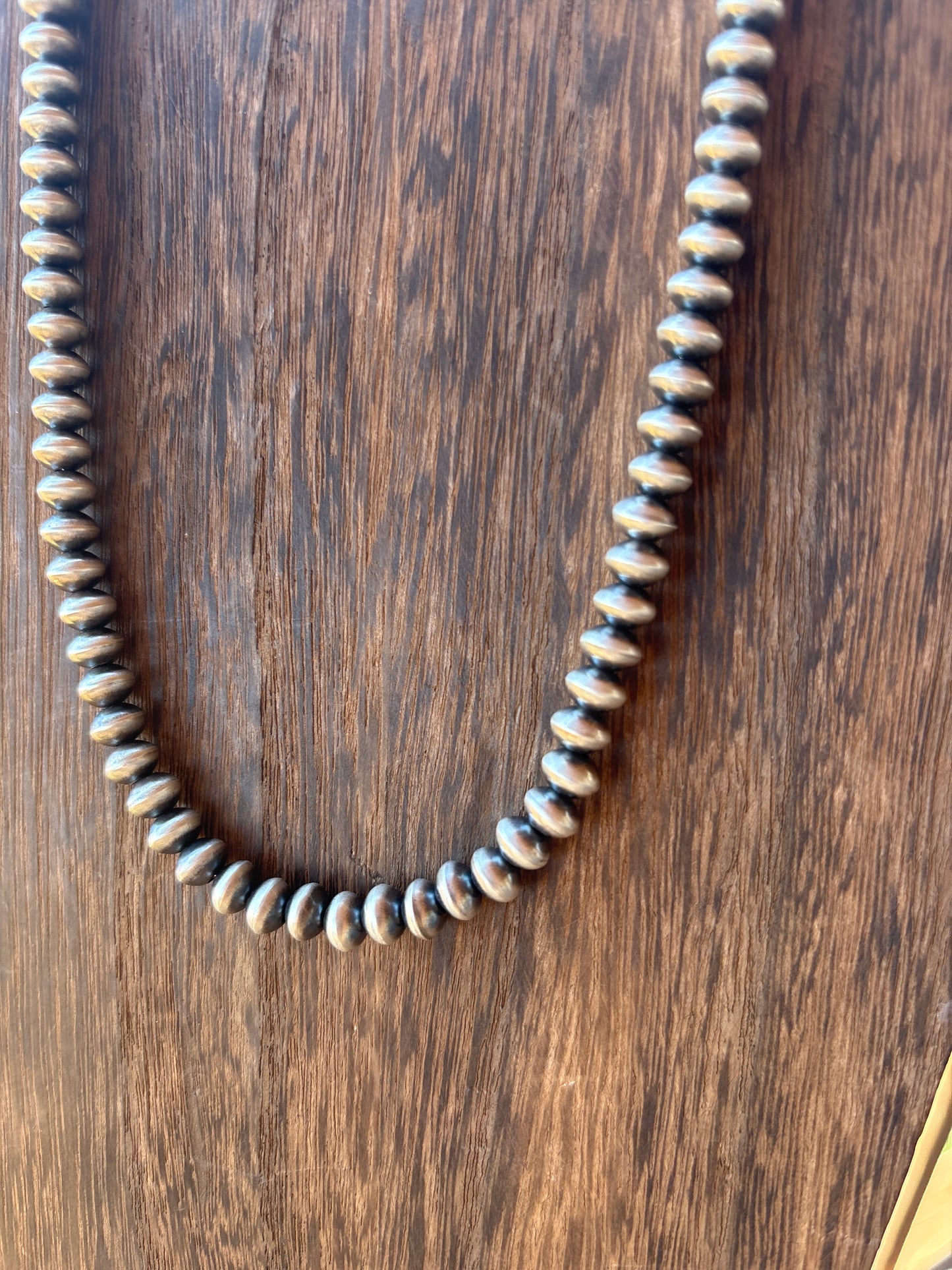 18” 7mm Semi Round Dorinda Mariano SS Navajo Pearl Necklace 7S18NP