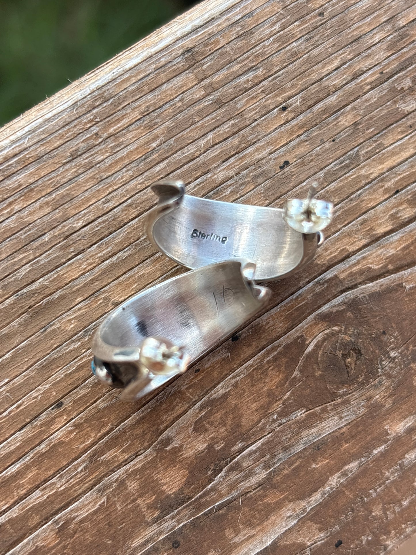 Paul Largo Turquoise & Sterling Silver Earrings 15258