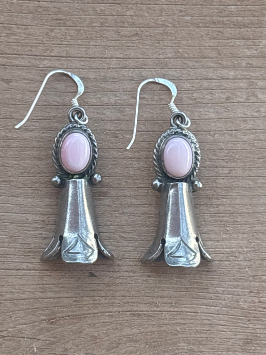 Sharon McCarthy French Hook Purple Spiny Oyster Sterling Silver Earrings 473RB