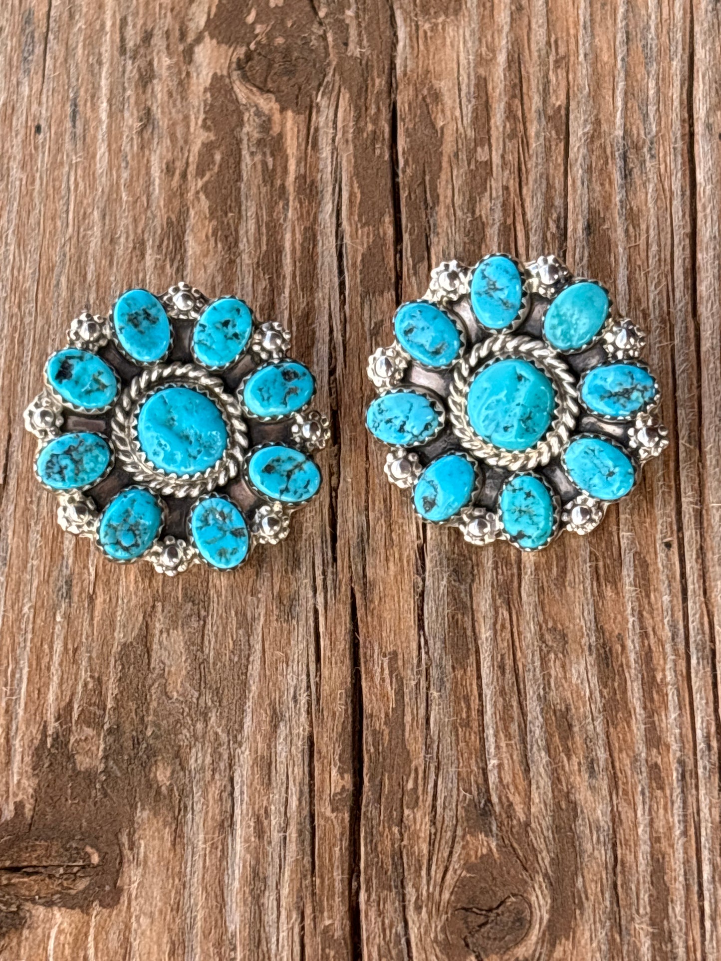 Martin Muskett Turquoise & Sterling Silver Earrings 14935
