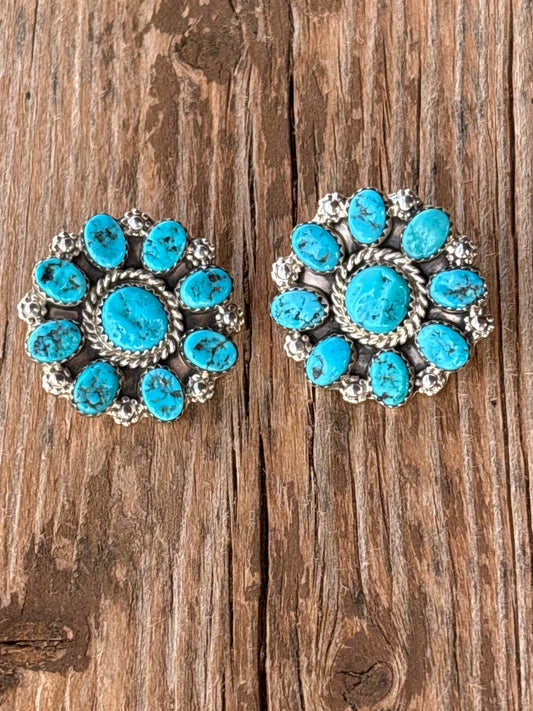 Martin Muskett Turquoise & Sterling Silver Earrings 14935