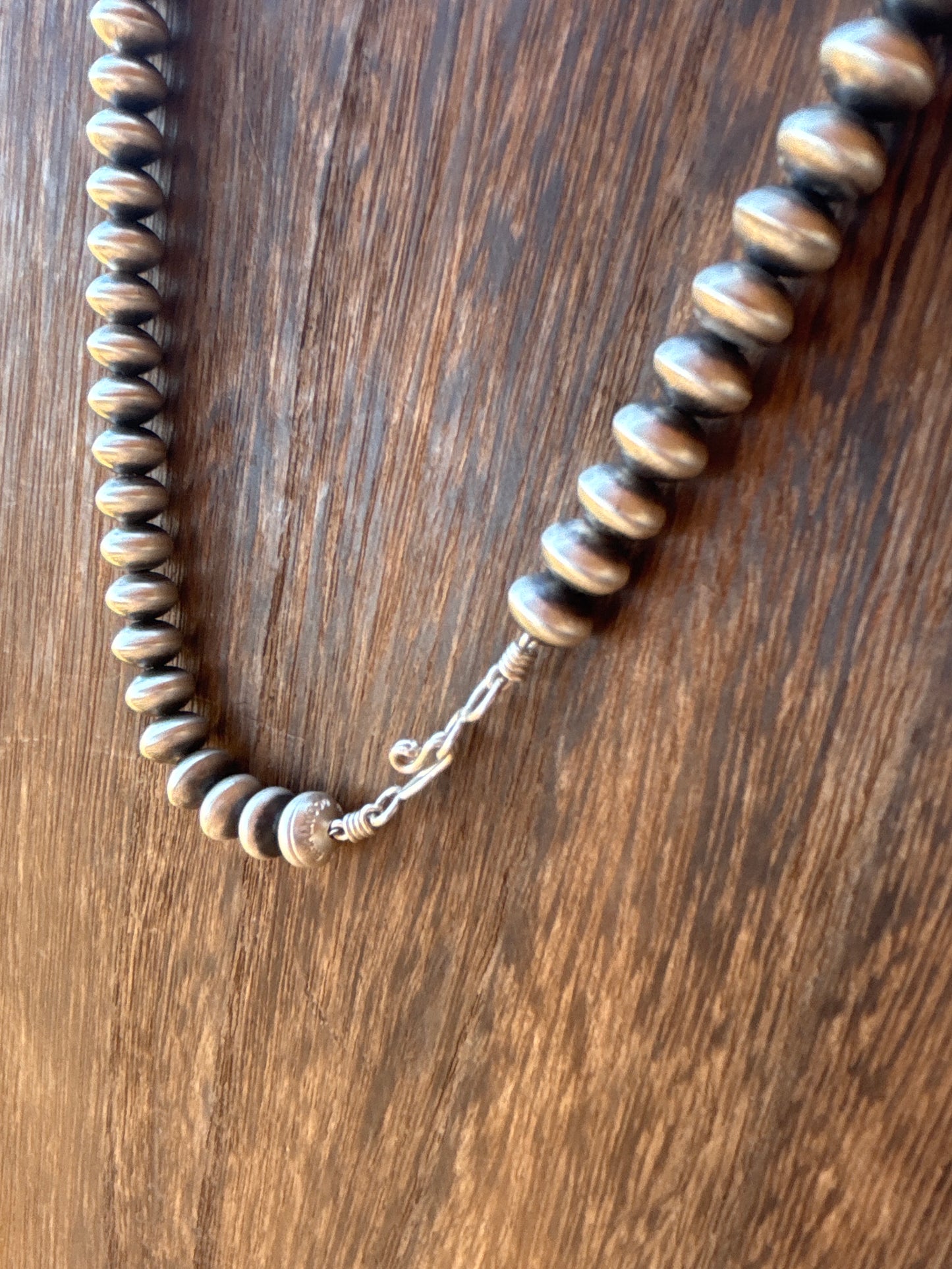 16" 8mm Semi Round Navajo Pearl Necklace by Bryannen Halwood 8S16NP