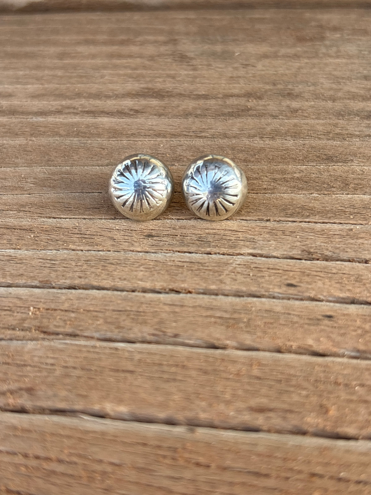 Gloria Harvey Sterling Silver Stamped Dot Post Earrings 709SRB