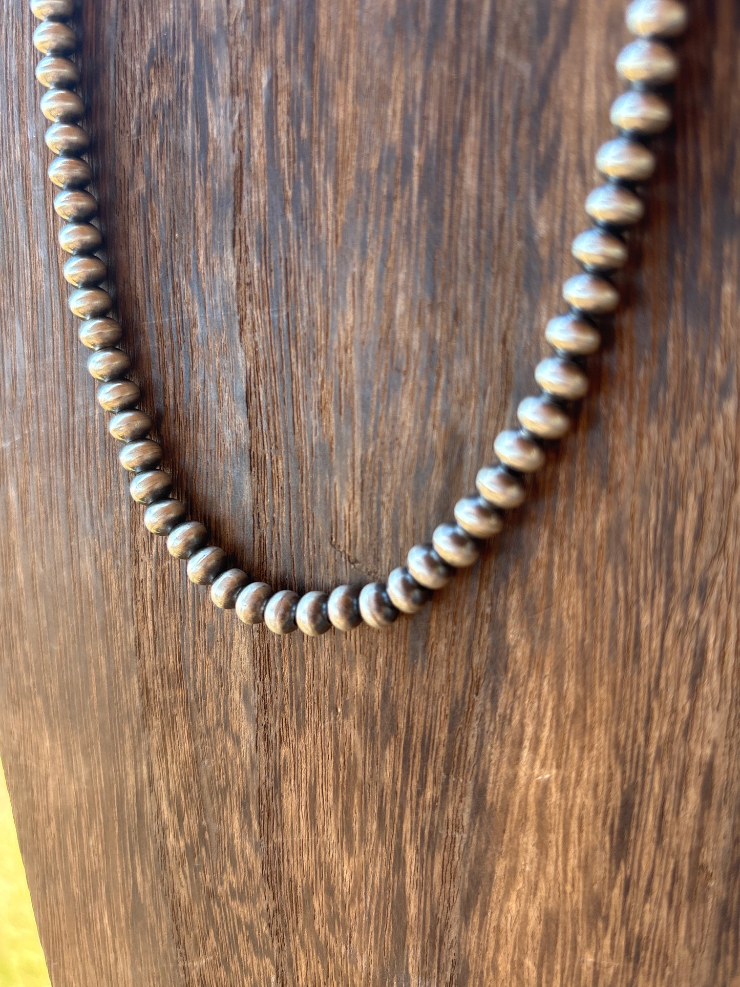 18” 6mm Semi Round Dorinda Mariano SS Navajo Pearl Necklace 6S18NP