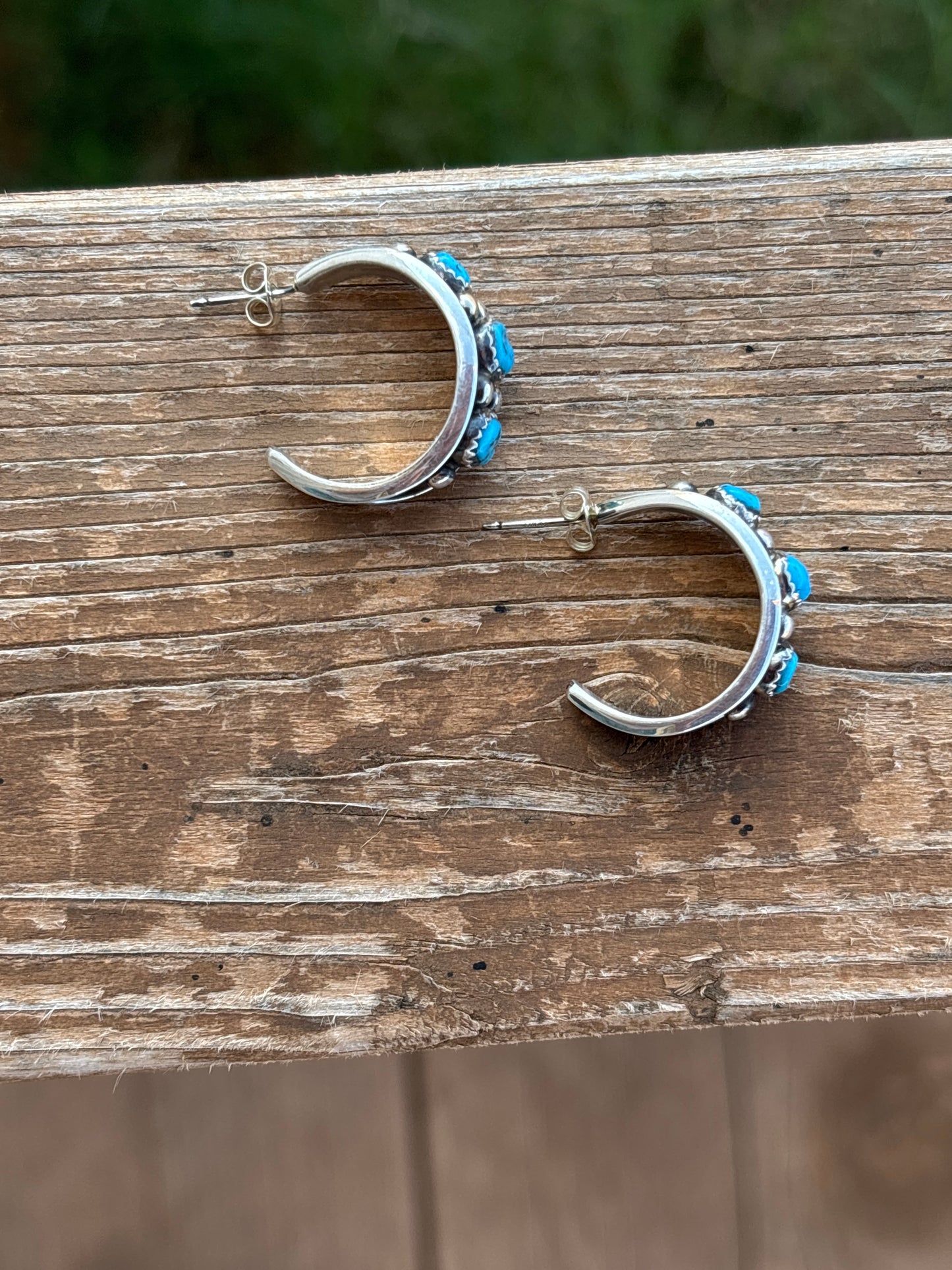 Paul Largo Turquoise & Sterling Silver Earrings 15258