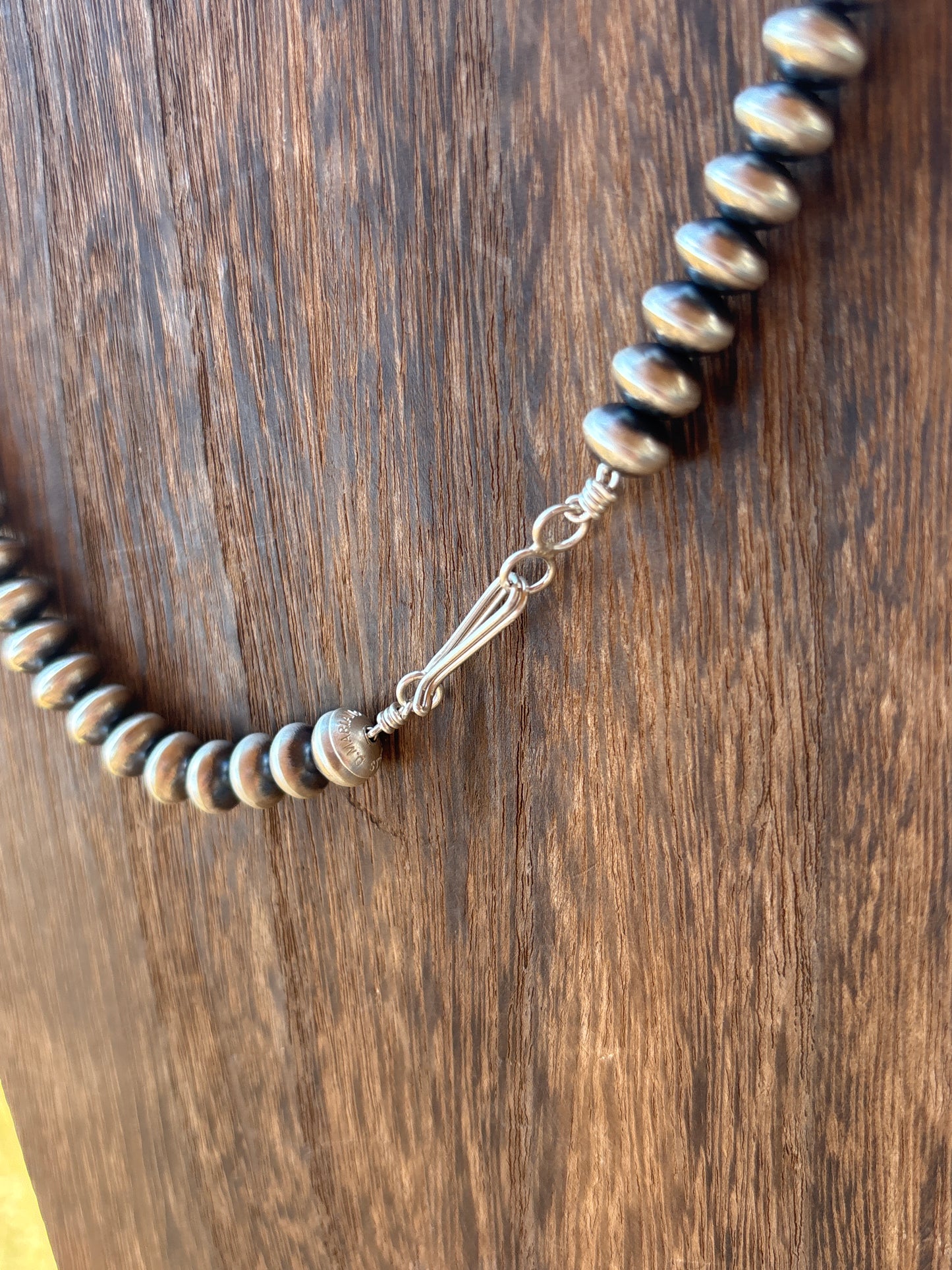 20” 8mm semi round Dorinda Mariano SS Navajo Pearl Necklace 8S20NP