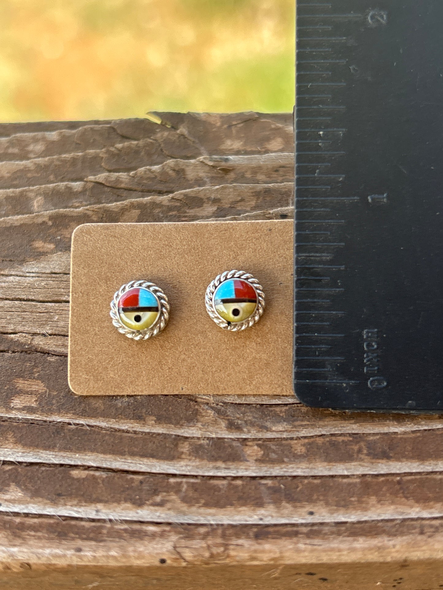 Terrance Niiha Multi Stone Sun Face Post Earrings 243008RB