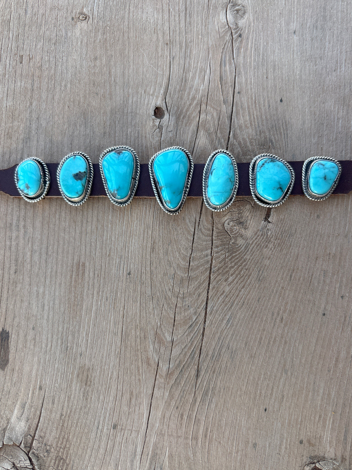 Dan Morgan Leather and Turquoise bracelet DMRB