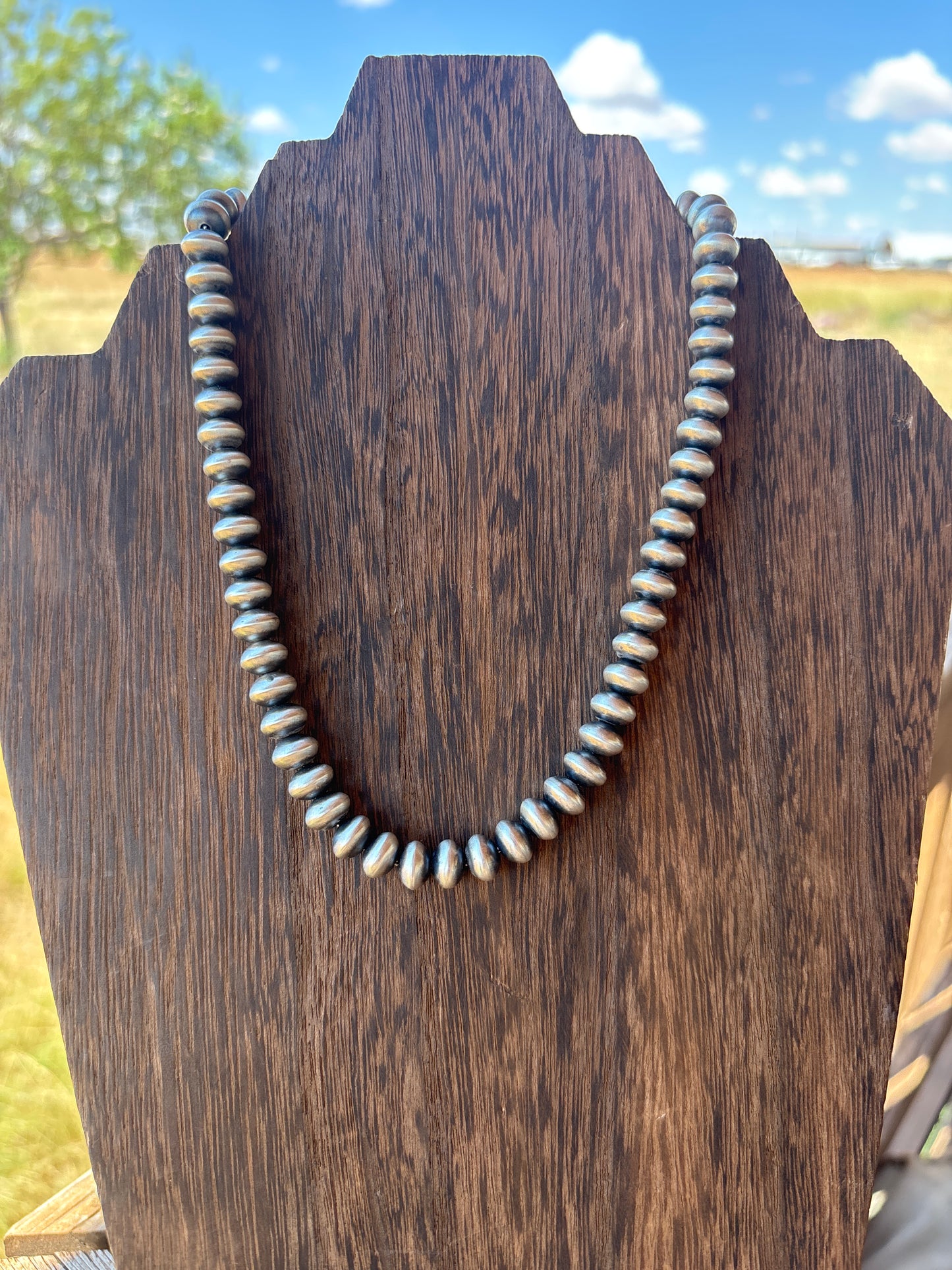 16" 8mm Semi Round Navajo Pearl Necklace by Bryannen Halwood 8S16NP