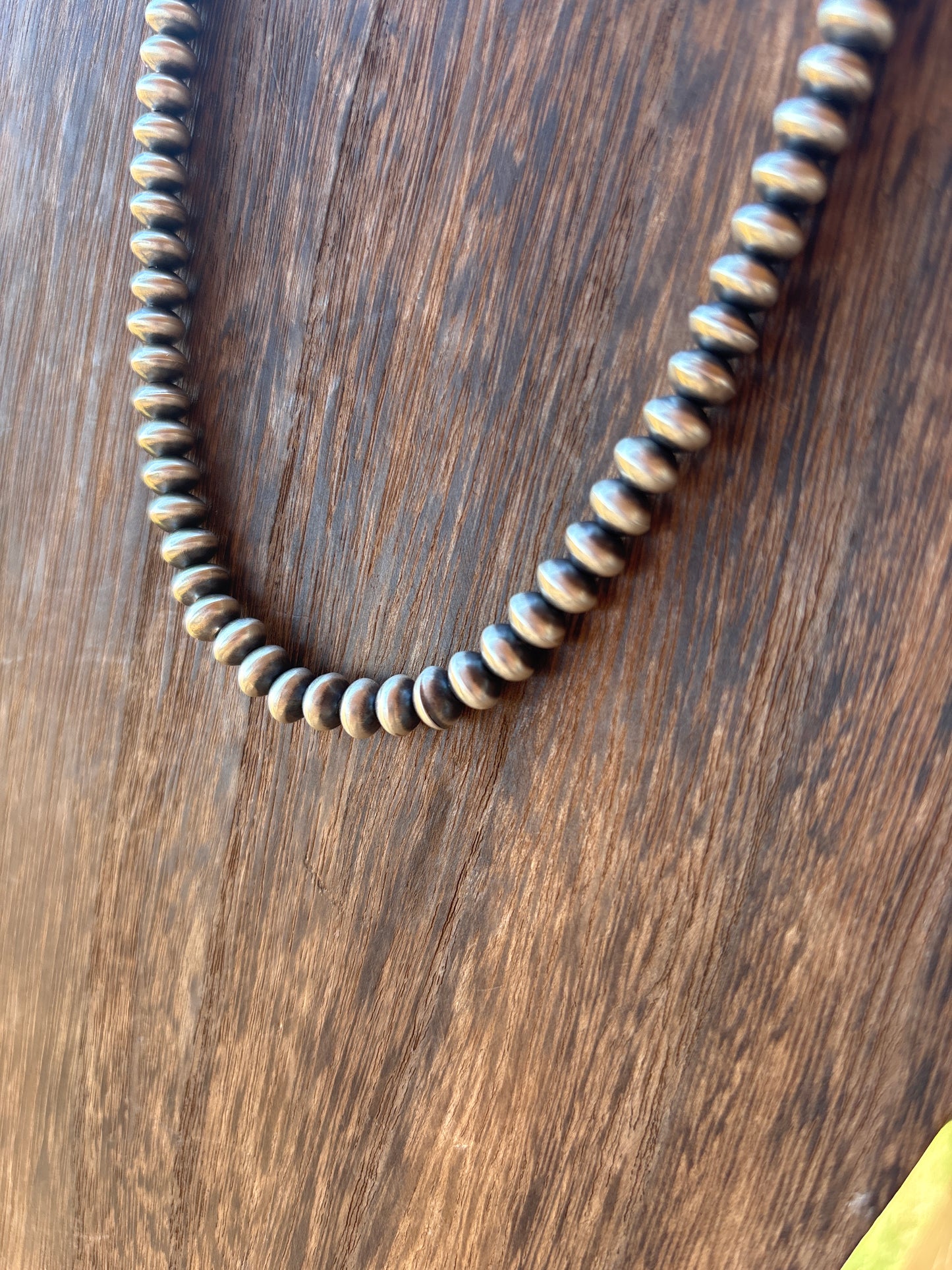 16" 7mm Semi Round Bryannen Halwood Navajo Pearl Necklace 191941RB