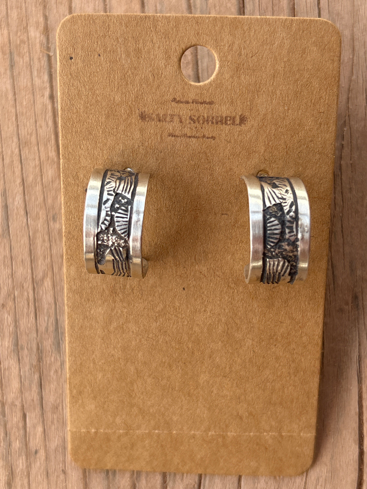 Elaine Becenti Storyteller Half Hoop Earrings 775RB
