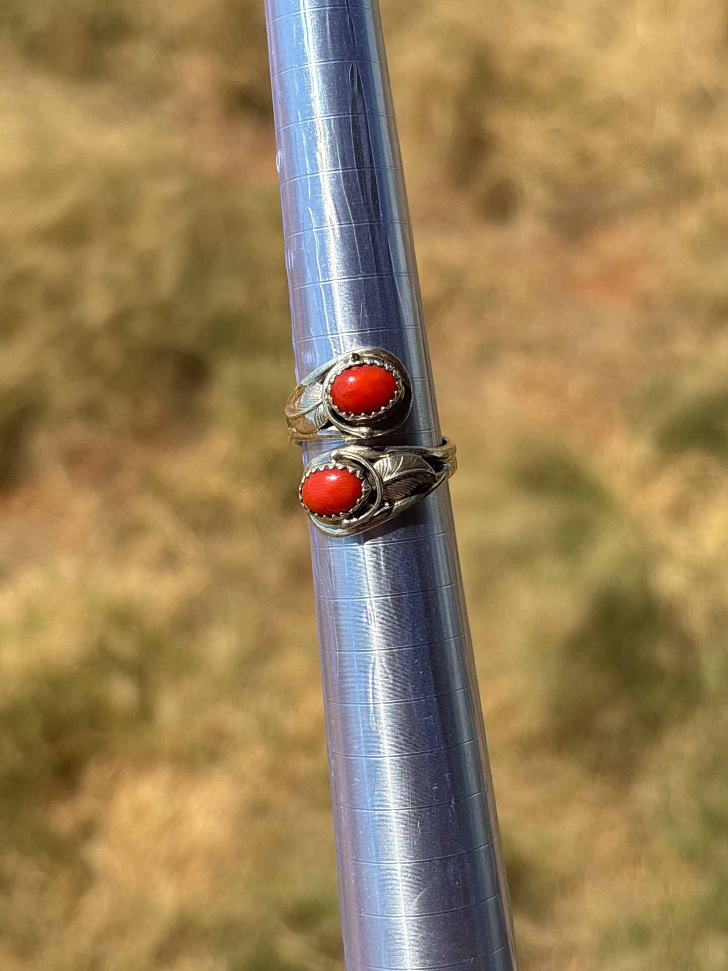 Genevieve Francisco SS Red Wrap Ring Adj. 201015RB