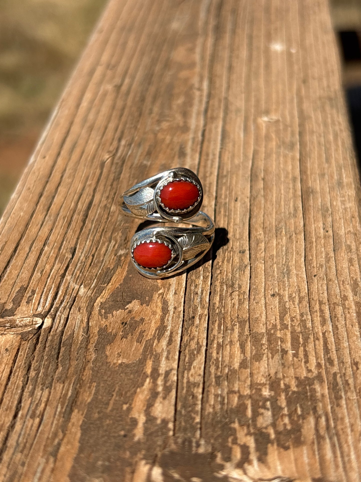 Genevieve Francisco SS Red Wrap Ring Adj. 201015RB