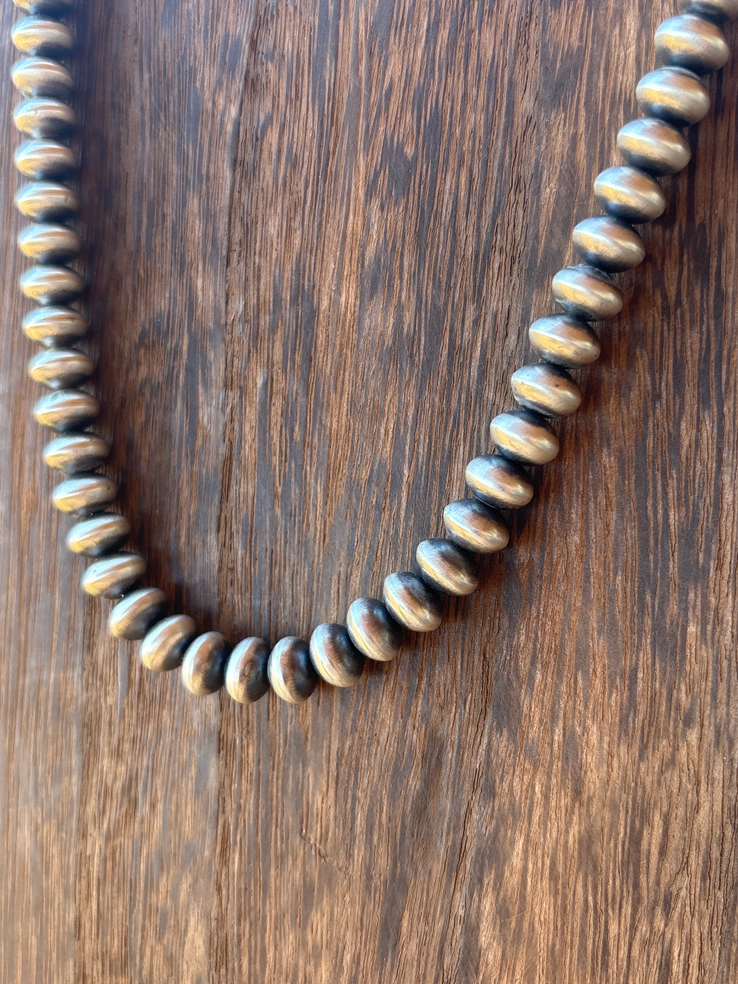 16" 8mm Semi Round Navajo Pearl Necklace by Bryannen Halwood 8S16NP