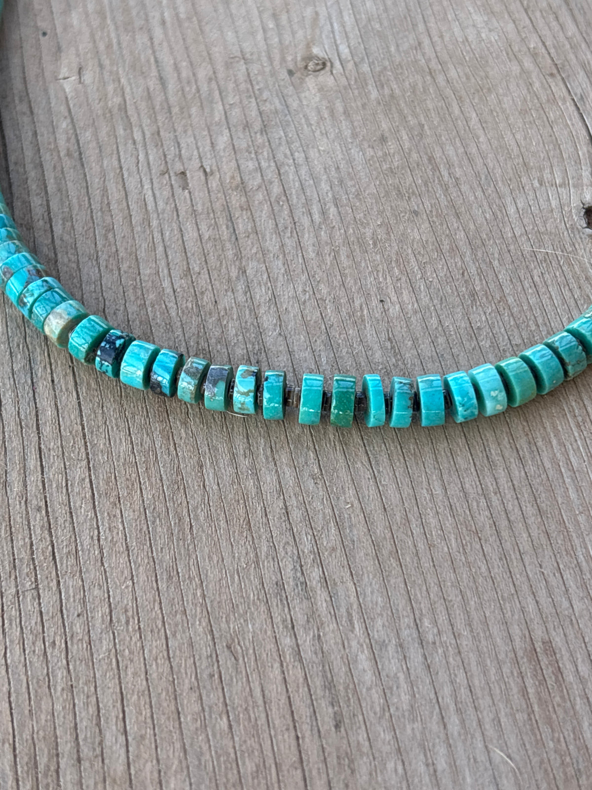 18" Judy Rosetta Graduated Fox Turquoise Necklace 05JR