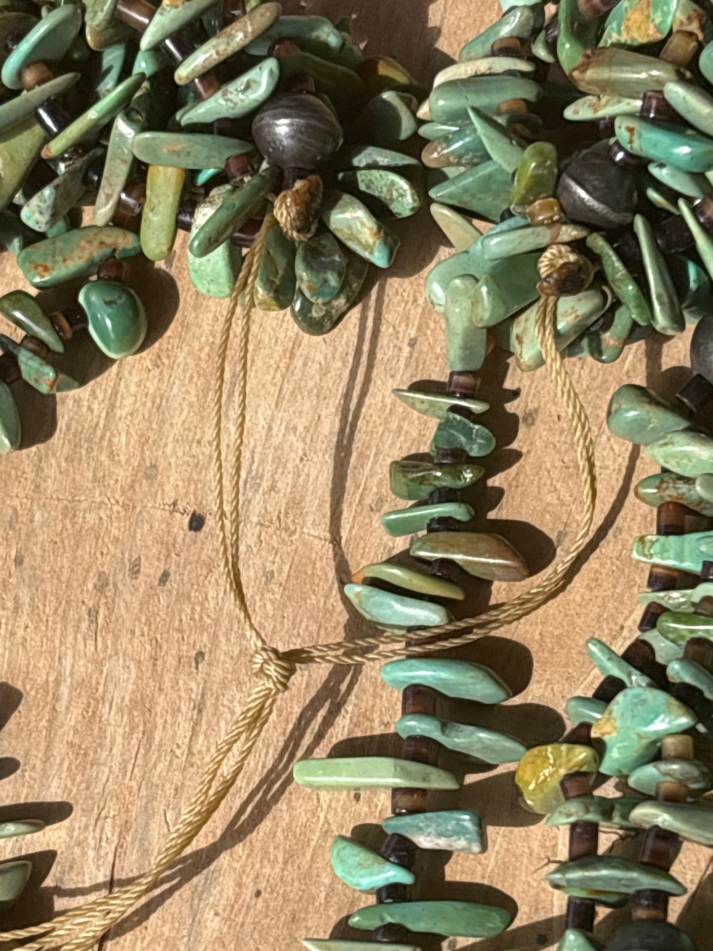 Vintage Multi Strand Turquoise Chip Necklace C3