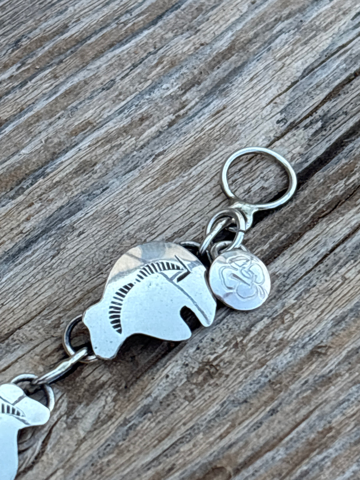 Lyanne Goodluck Sterling Silver Bear Link Bracelet 14LG