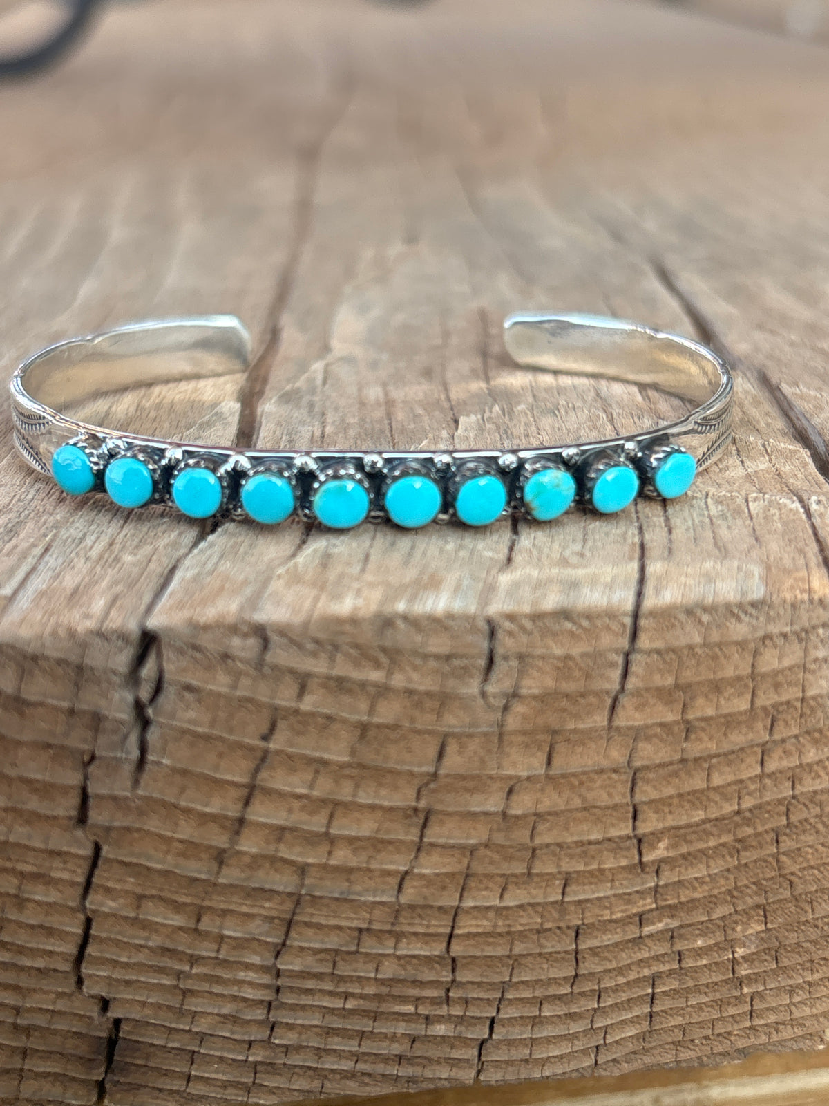 Paley Coonsis Petite Turquoise & Sterling Silver Cuff 018RB