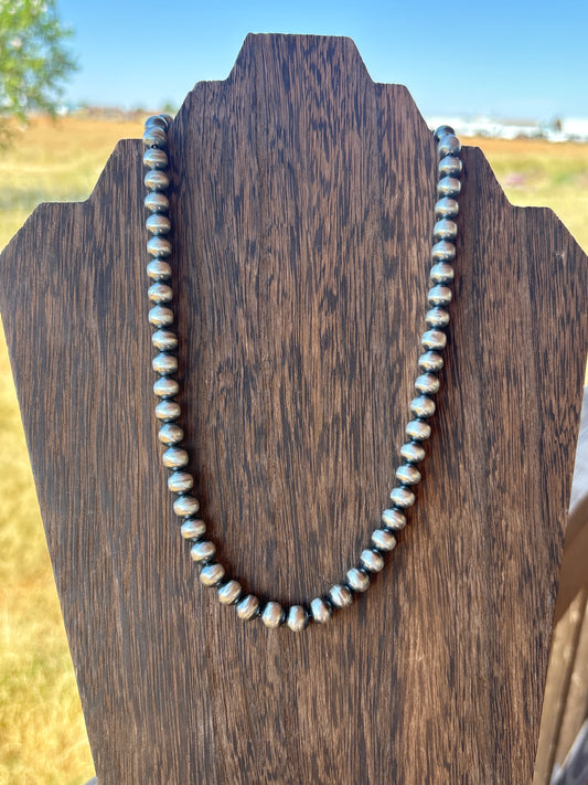 18” 8mm round Dorinda Mariano Navajo Pearl necklace 8R18NP