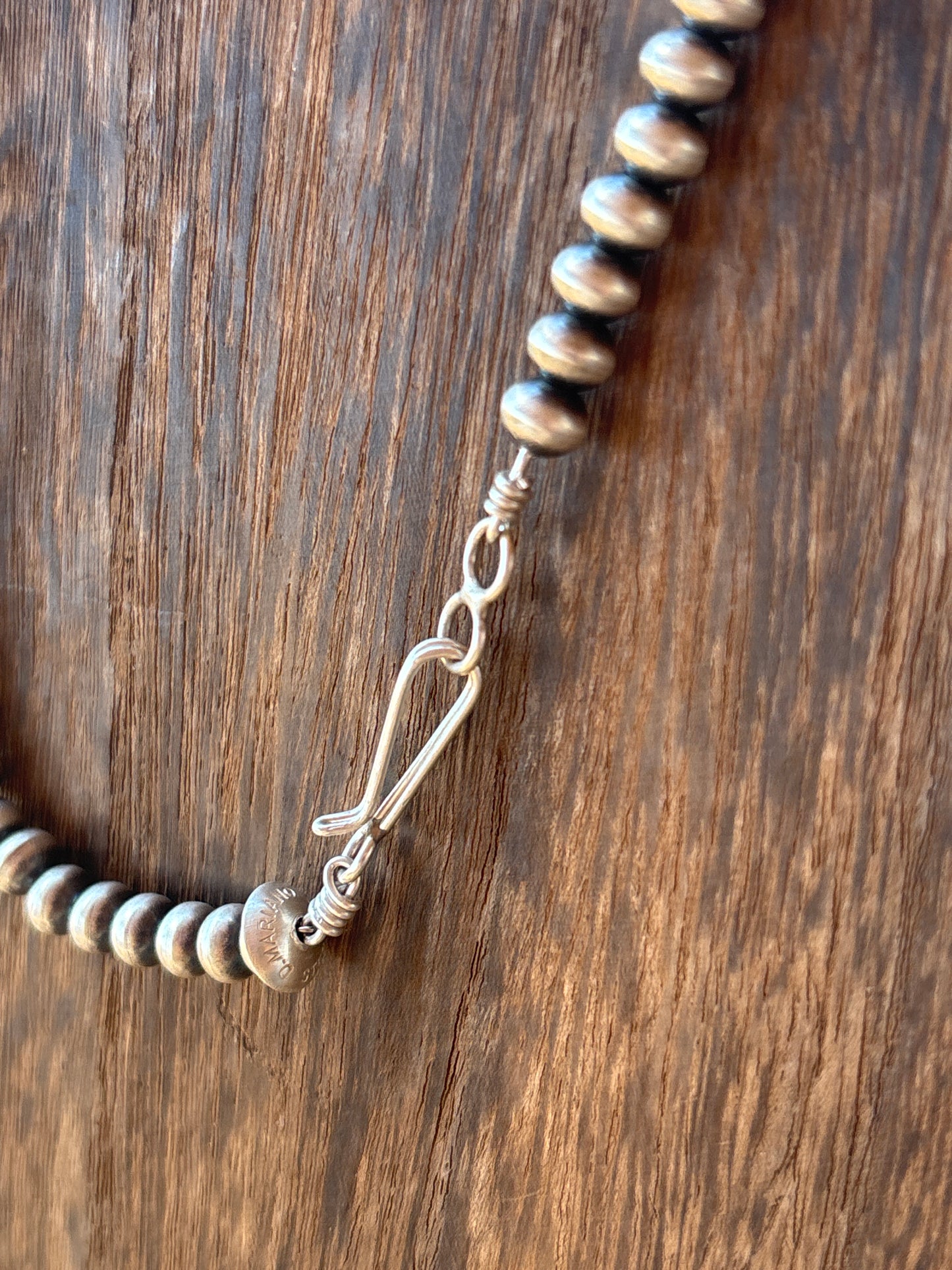 18” 6mm Semi Round Dorinda Mariano SS Navajo Pearl Necklace 6S18NP