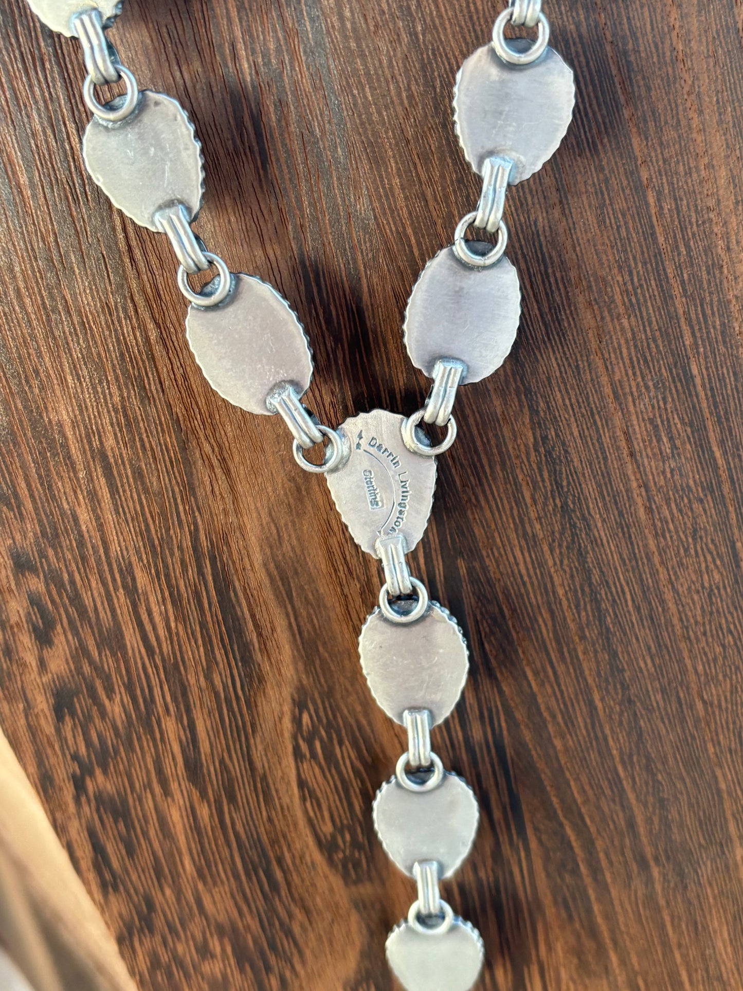 Darrin Livingston Golden Hills & Sterling Lariat Necklace & Earring Set 2000119