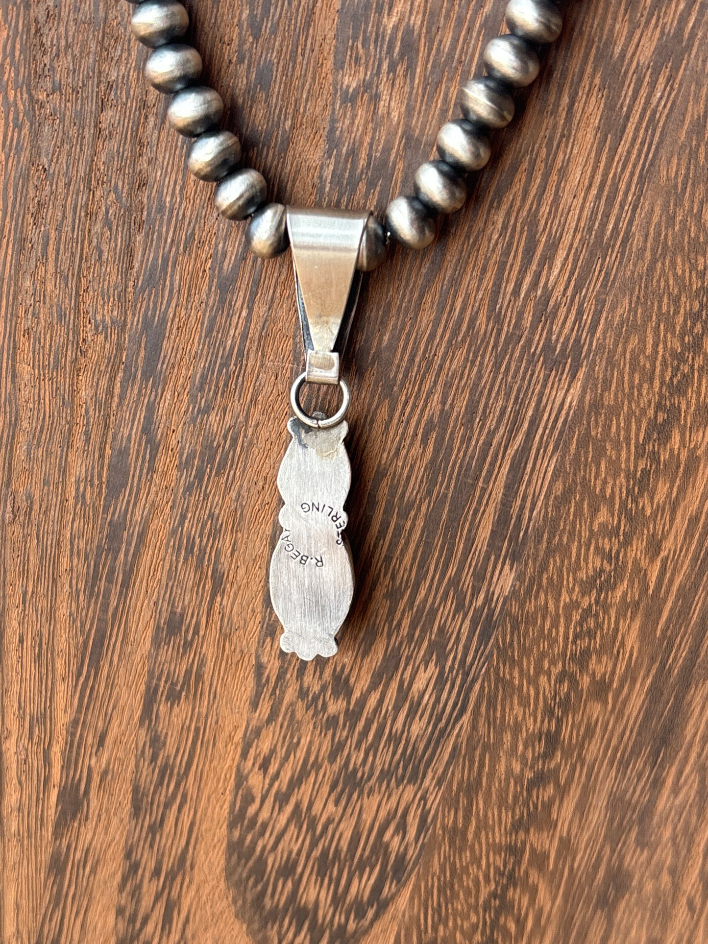 Rena Begay Egyptian Turquoise Pendant 18367