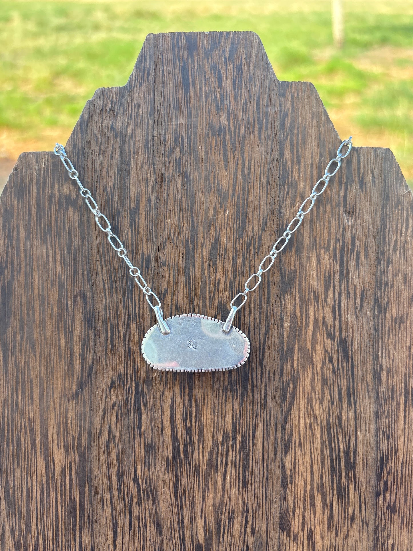 Charlene Yazzie Sonoran Oval Bar Necklace 3383RB