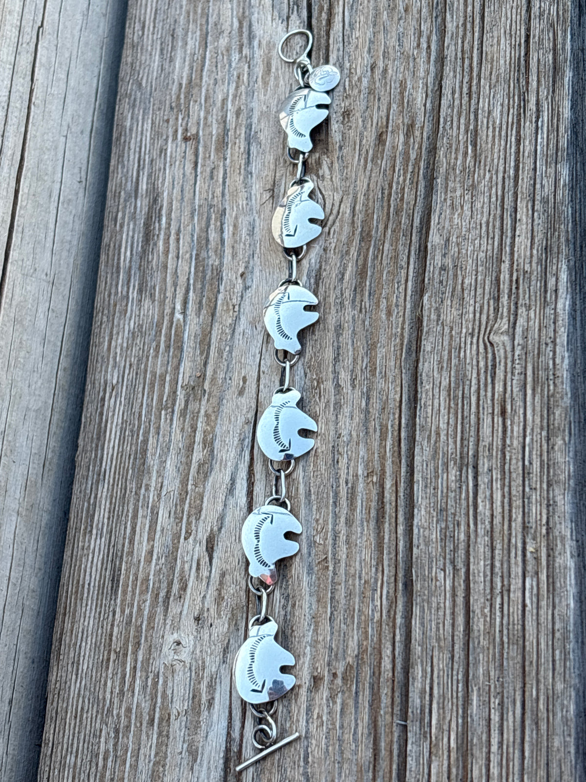 Lyanne Goodluck Sterling Silver Bear Link Bracelet 14LG