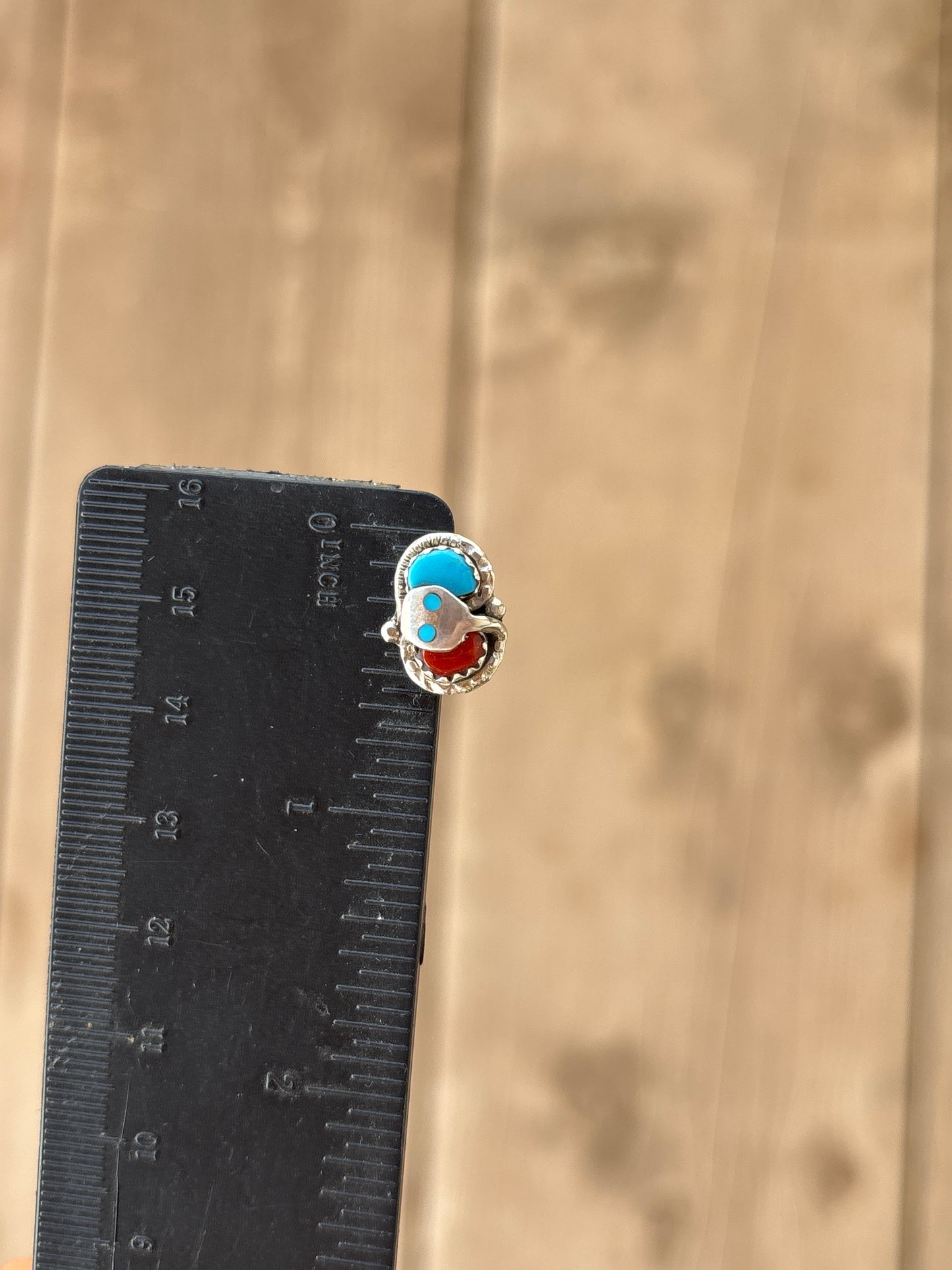 Joy Calavaza coral & turquoise stud earrings 0522