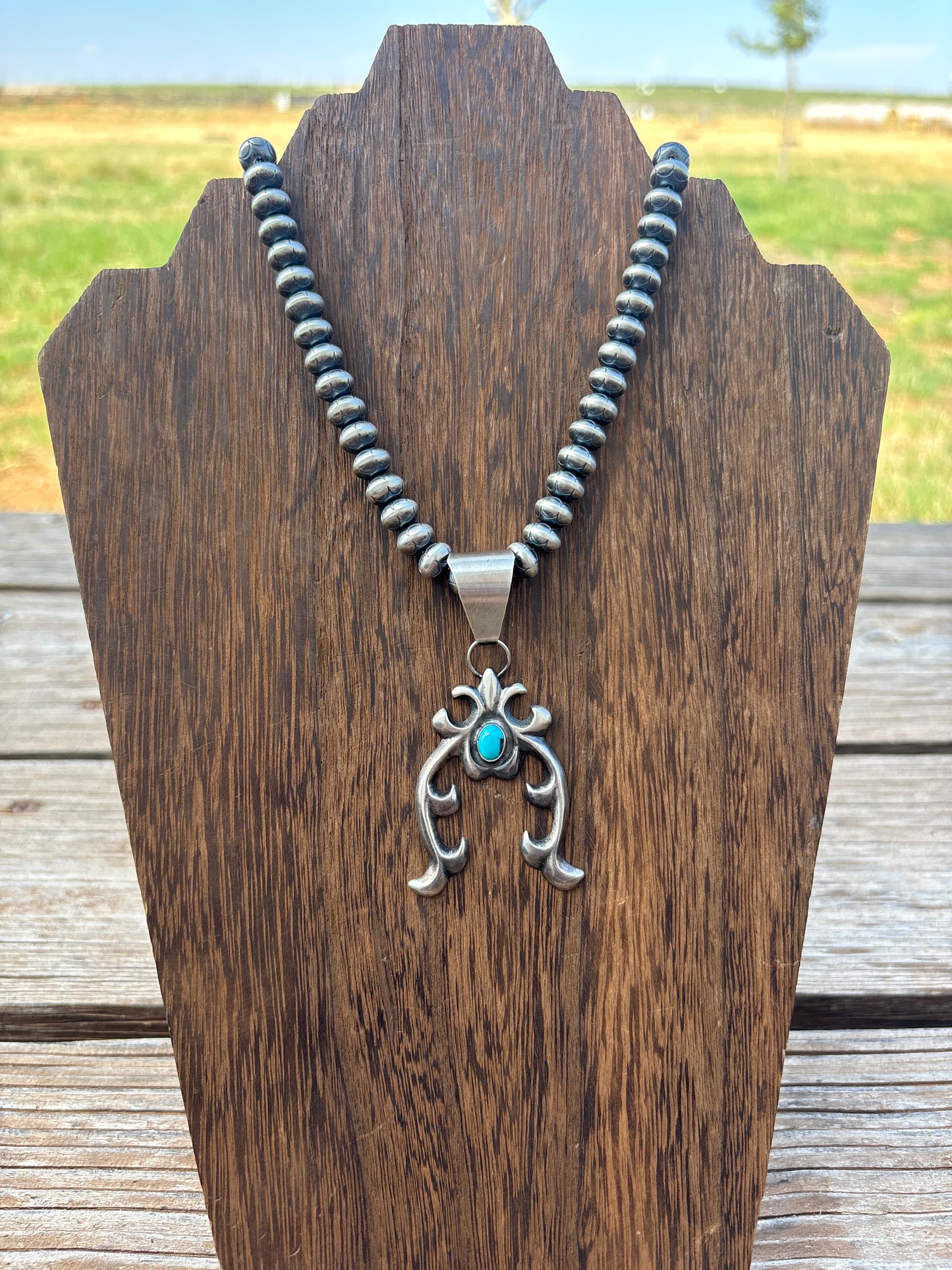 Sterling Silver & Turquoise Pendant by Eugene Gruber 18458
