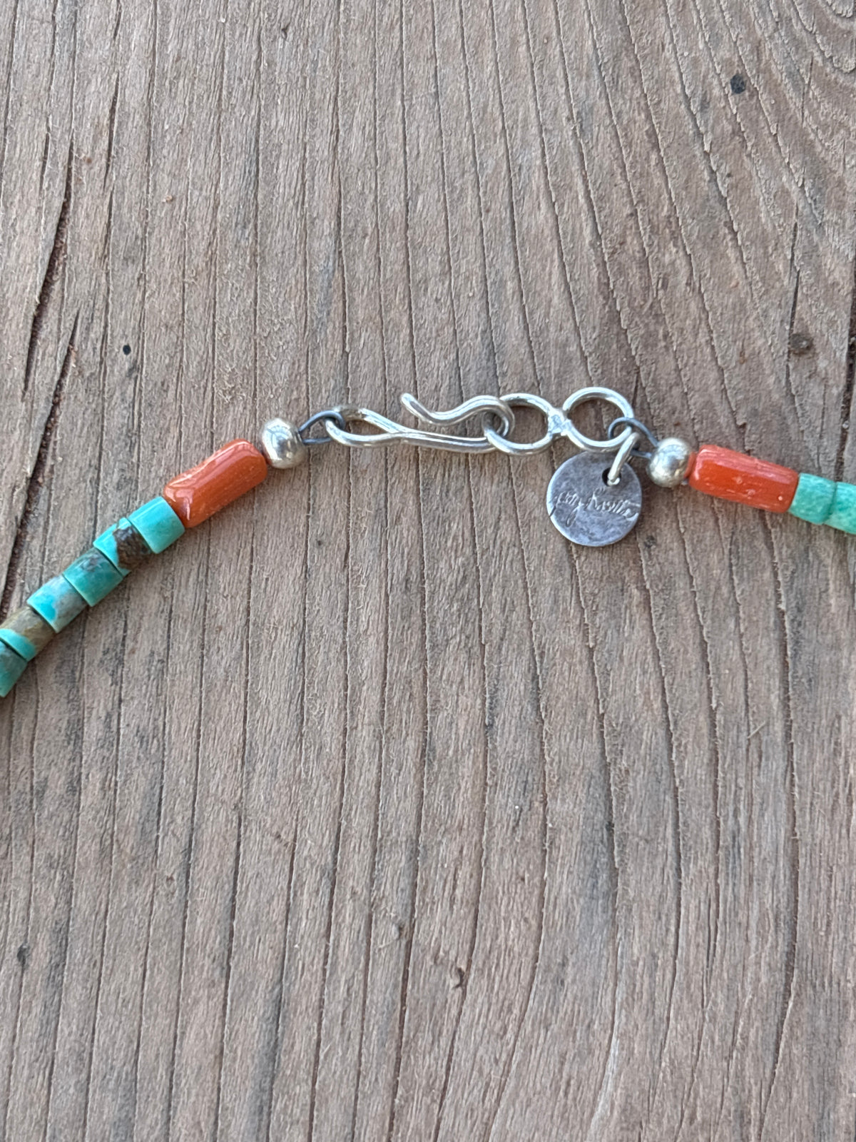 18" Judy Rosetta Graduated Fox Turquoise Necklace 05JR