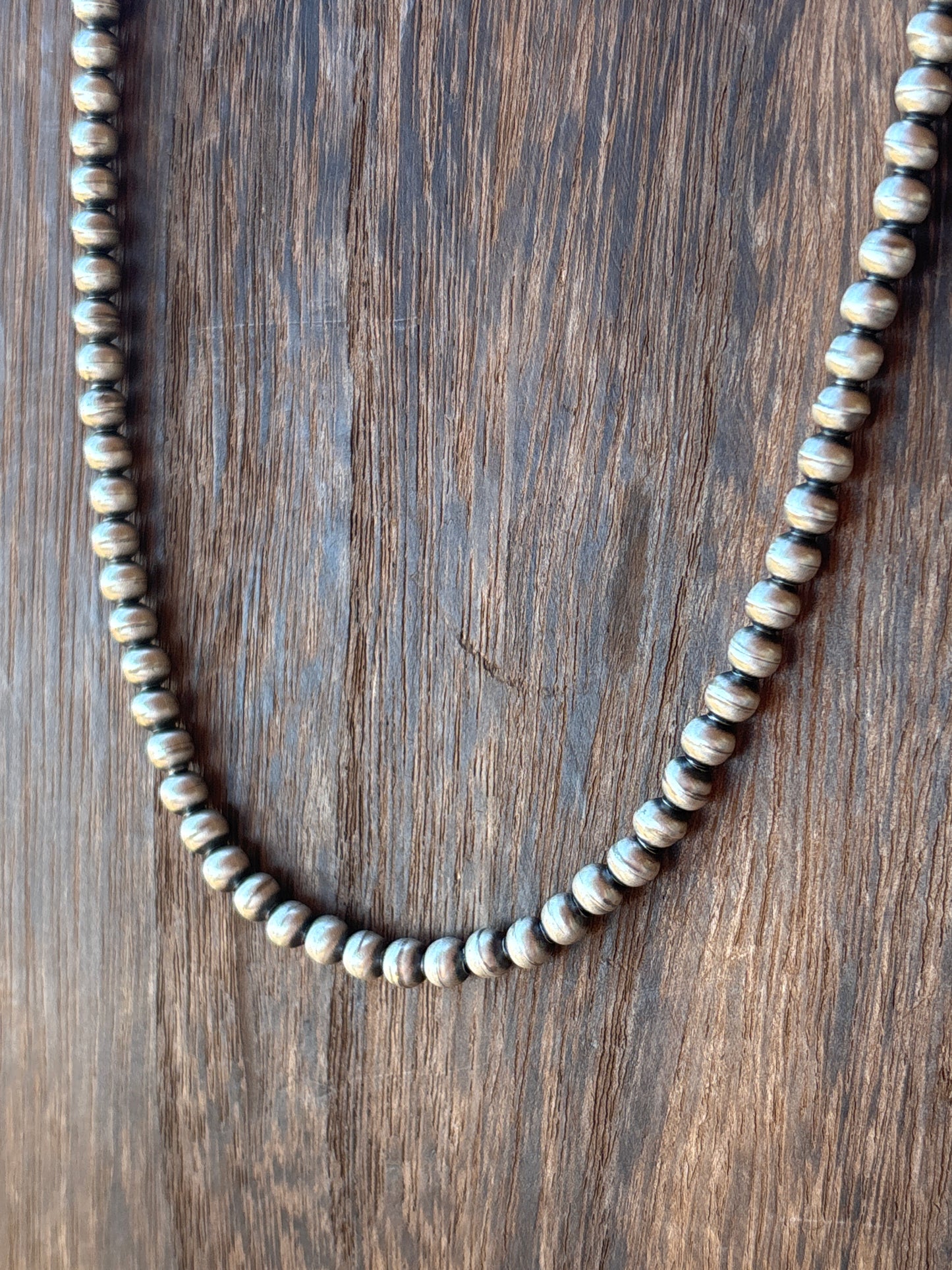 20” 5mm round Dorinda Mariano SS Navajo Pearl Necklace 5R20NP