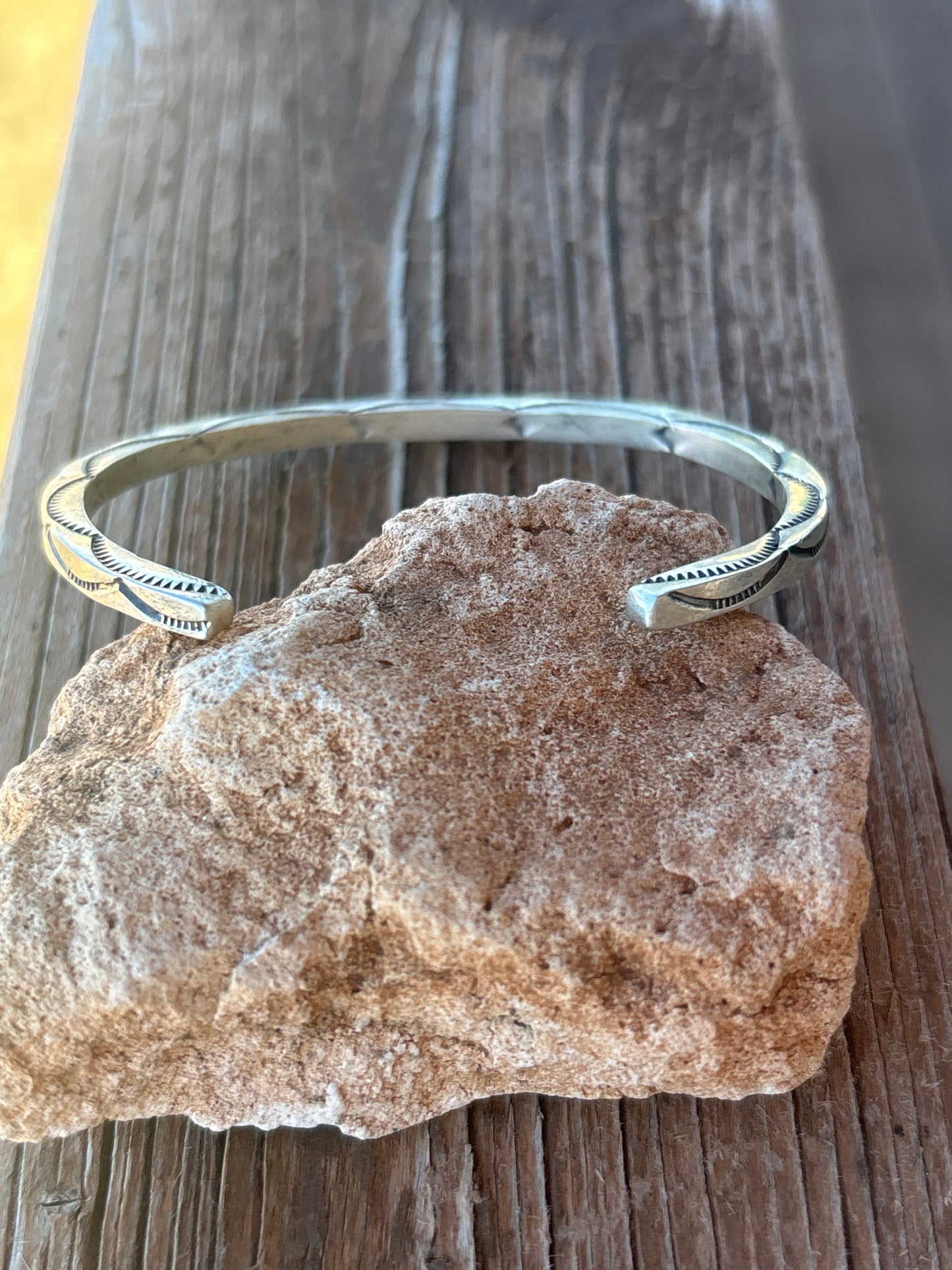 Ben Tahe Stamped SS Cuff 01350T