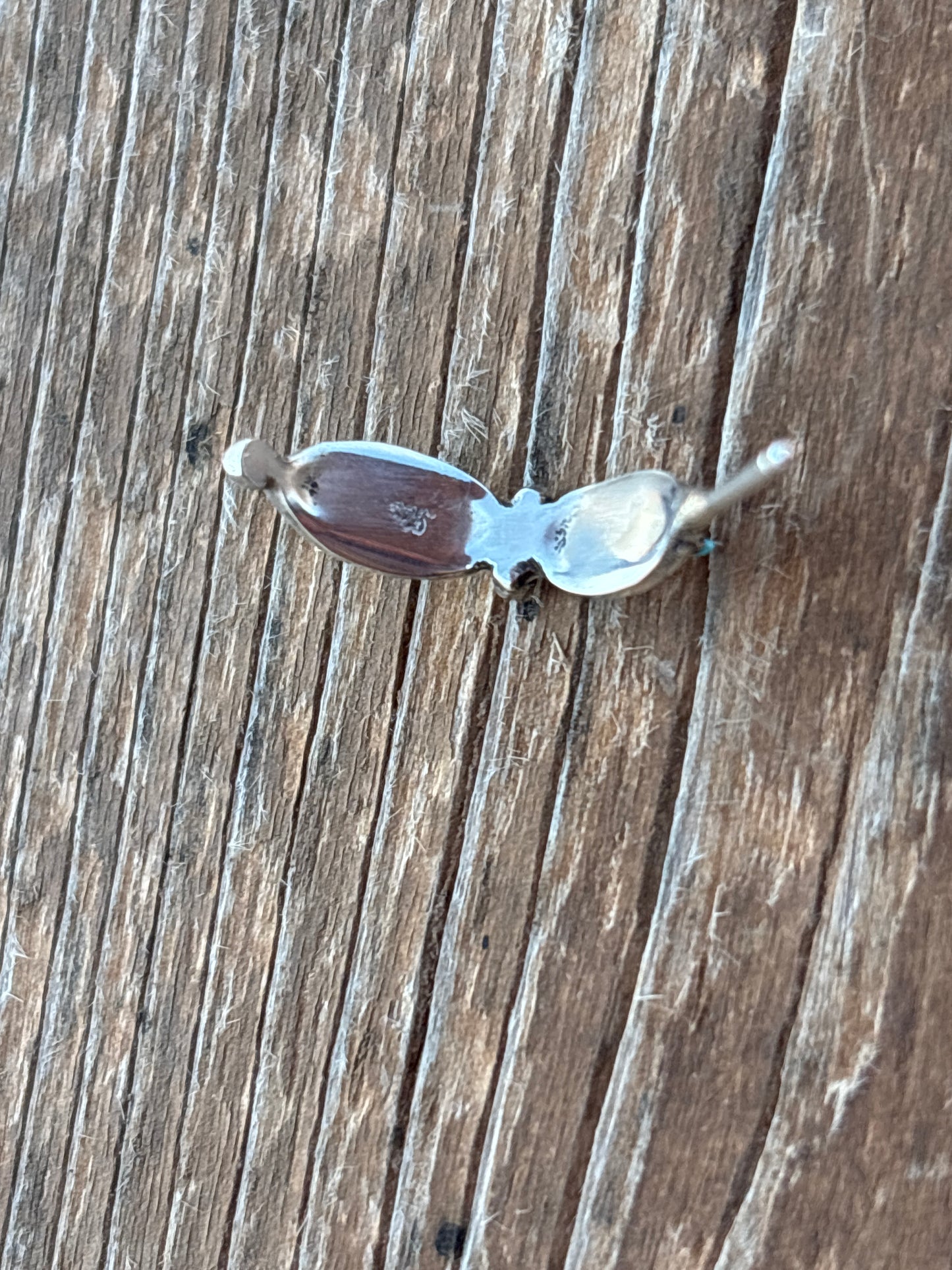 Fernando Othole Turquoise & Sterling Silver Half Hoop Earrings 16851