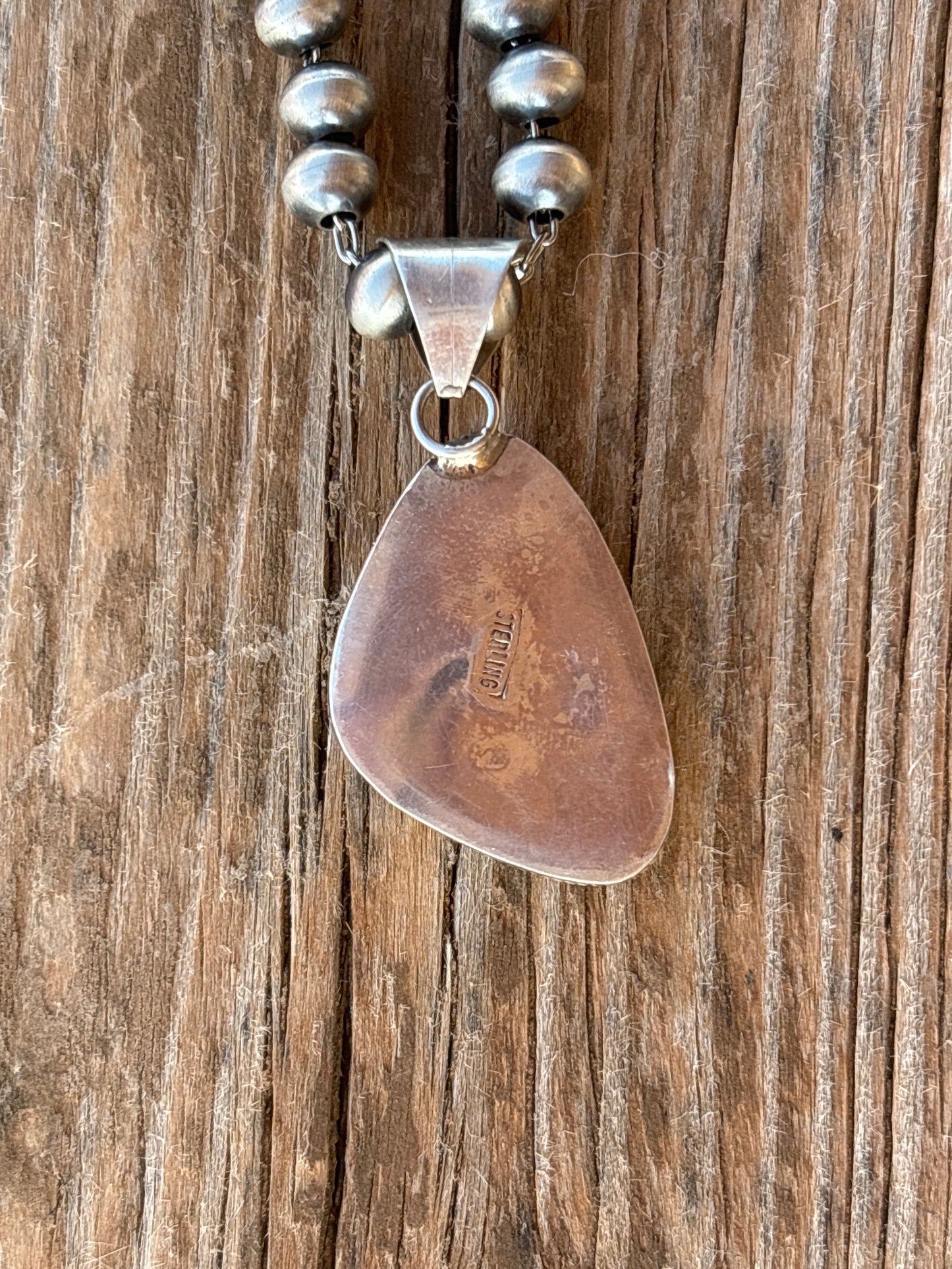 Ernest Hawthorne White Buffalo & SS Pendant 14984