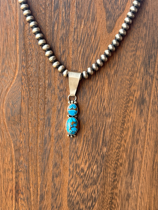 Rena Begay Egyptian Turquoise Pendant 18367