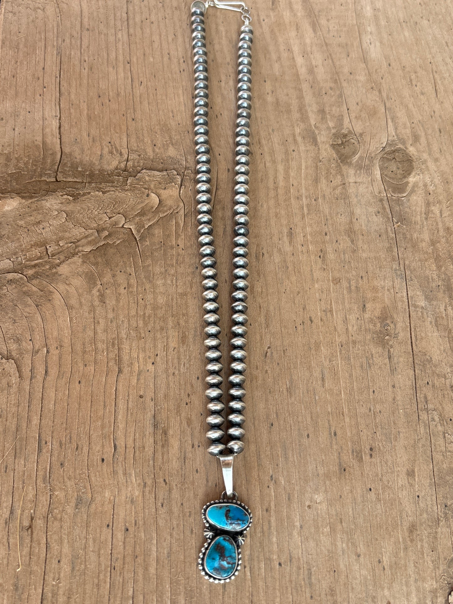 Darrin Livingston Turquoise & SS Pendant 11995