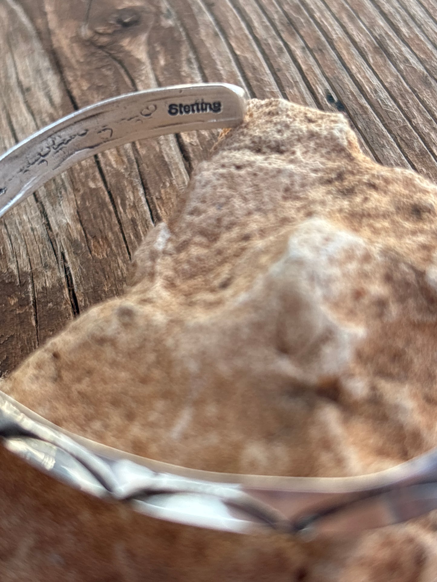 Ben Tahe Triangle Stamped SS Cuff 600T