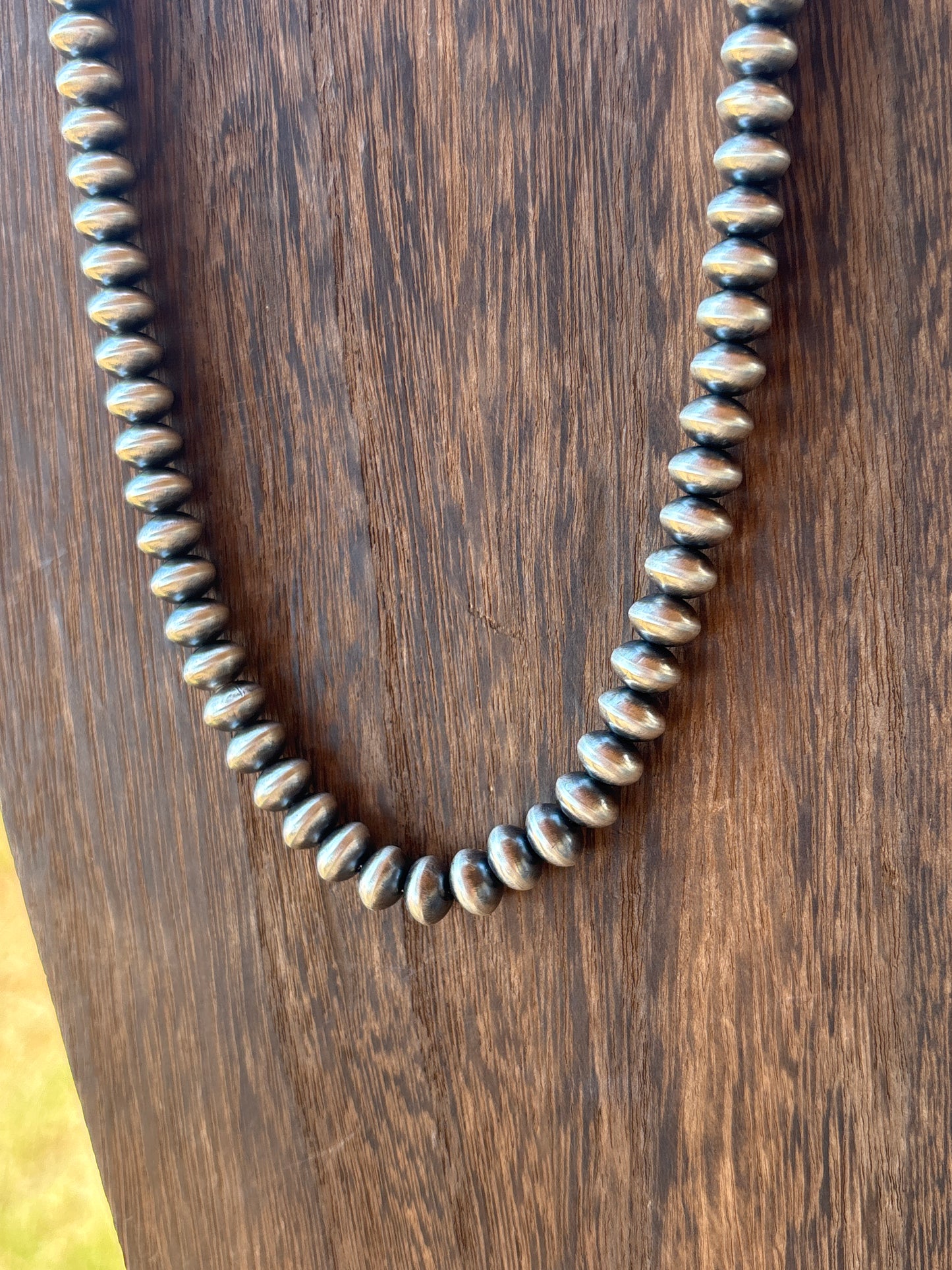 20” 8mm semi round Dorinda Mariano SS Navajo Pearl Necklace 8S20NP