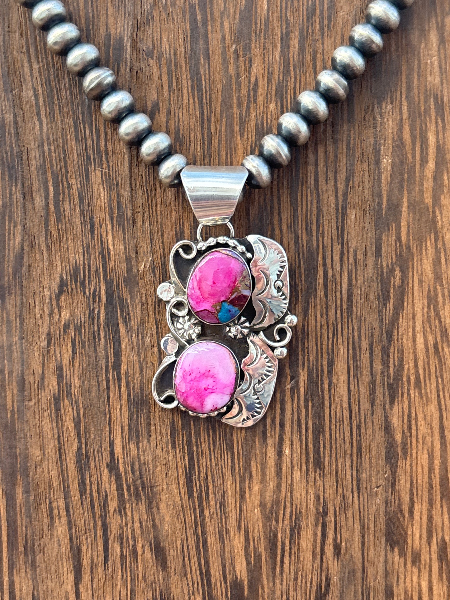 Dahlia Composite Sterling Silver Pendant by Jeremy Delgarito 487rb