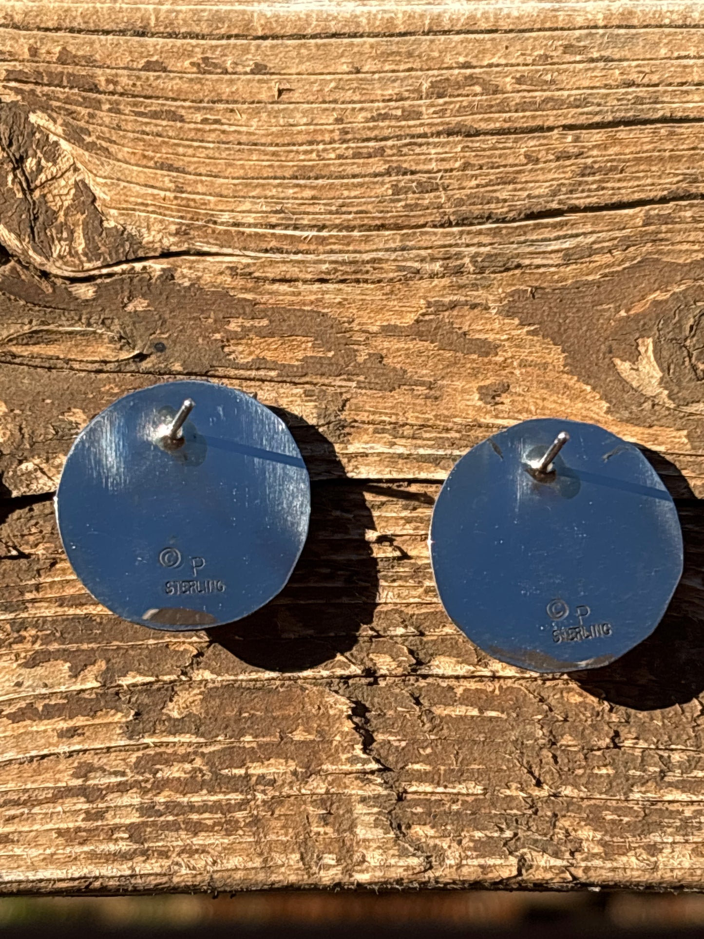 Phil Perry Orange Spiny Sterling Silver Stud Earrings 75T