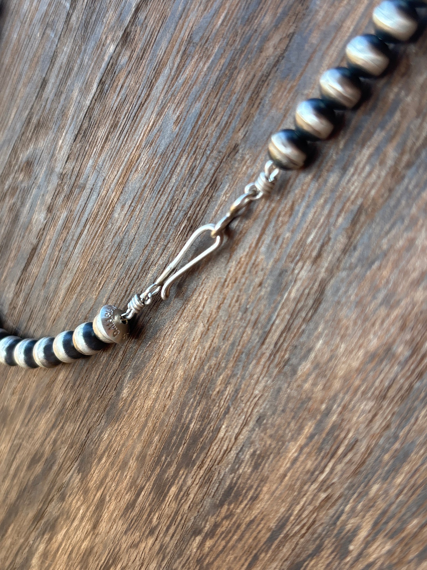 20” 7mm round Dorinda Mariano SS Navajo Pearl Necklace 7R20NP