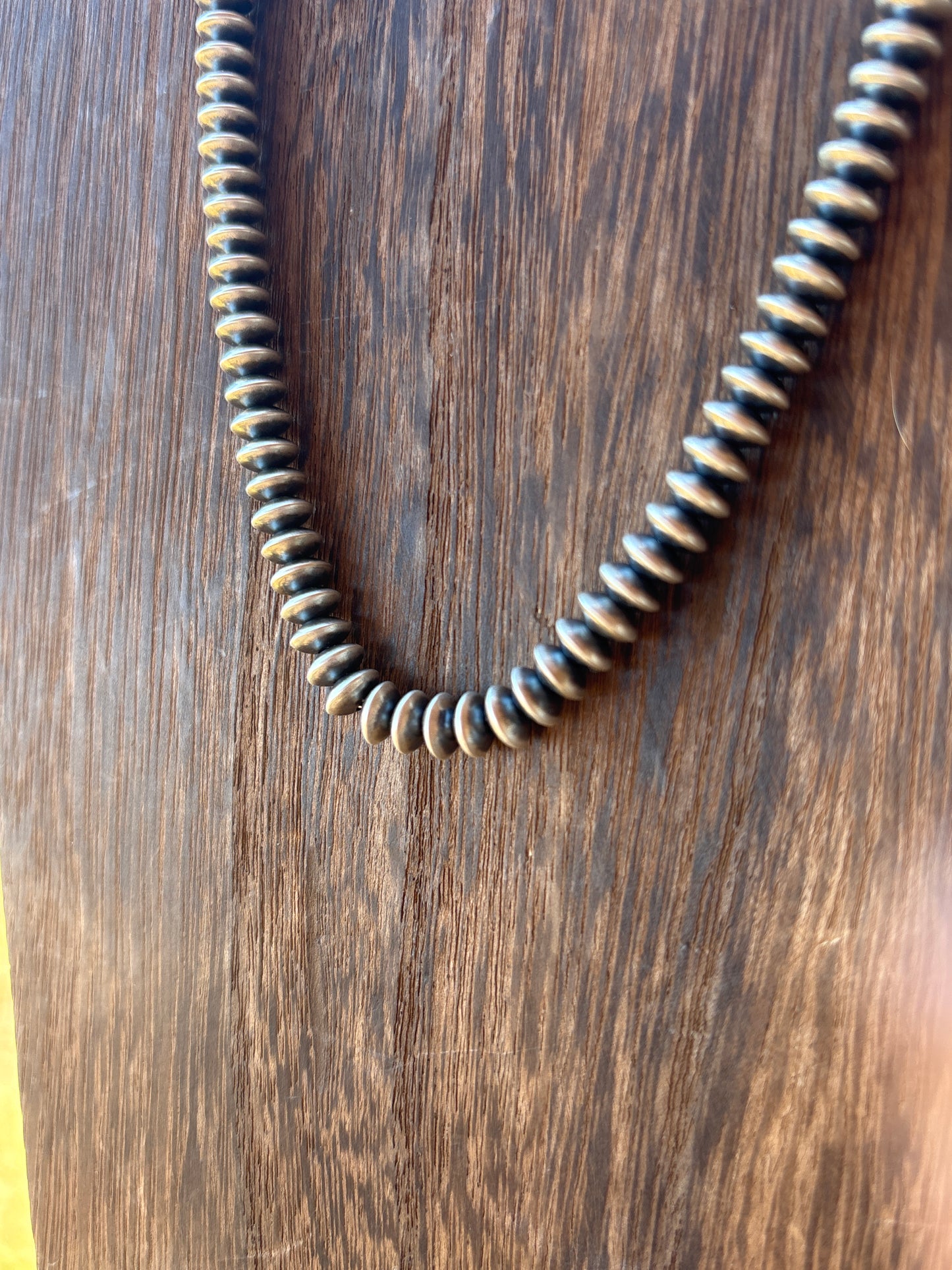 18” 6mm Saucer/Rondelle Dorinda Mariano Navajo Pearl Necklace 6D18NP