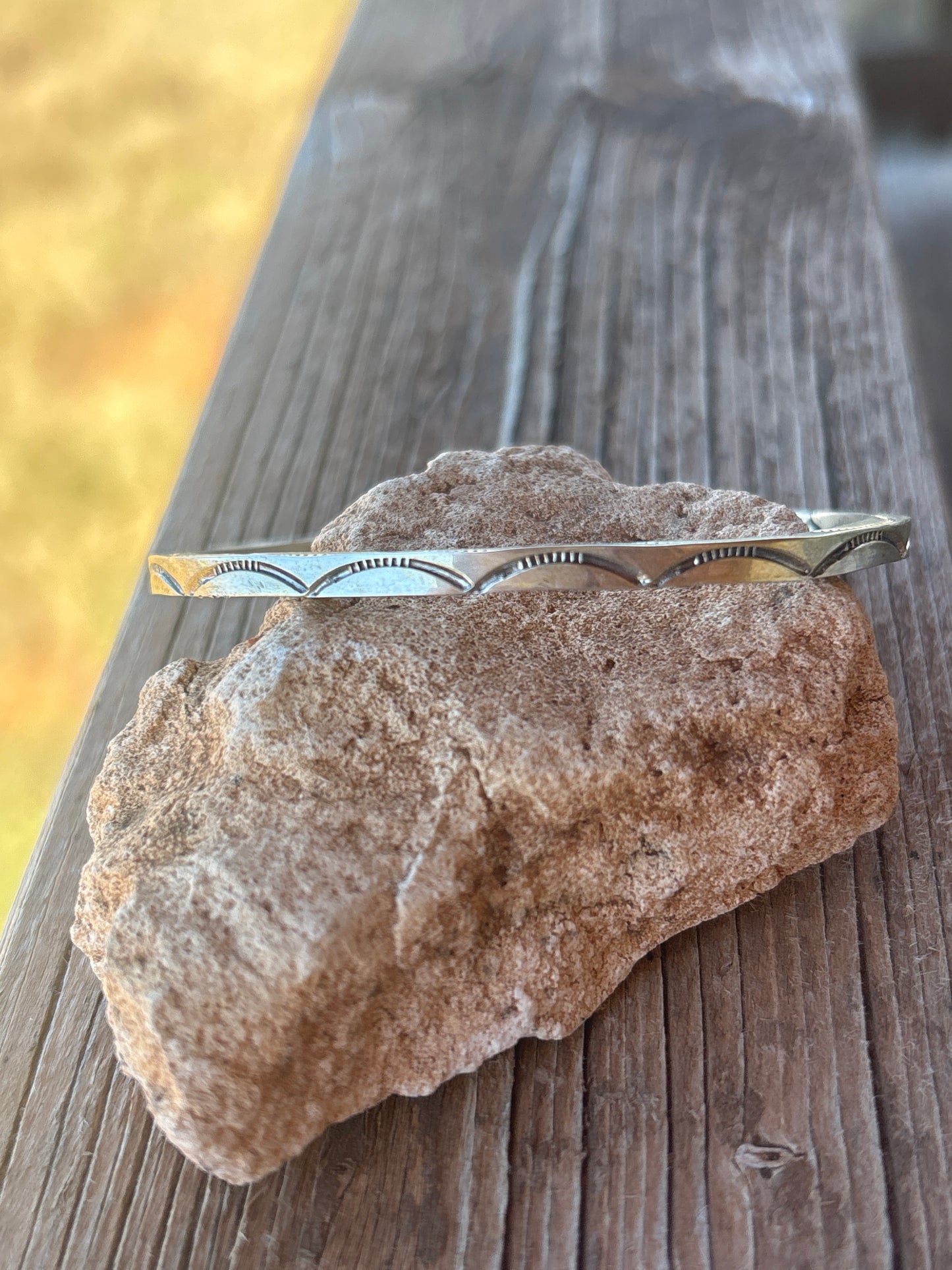 Ben Tahe Stamped SS Cuff 01350T