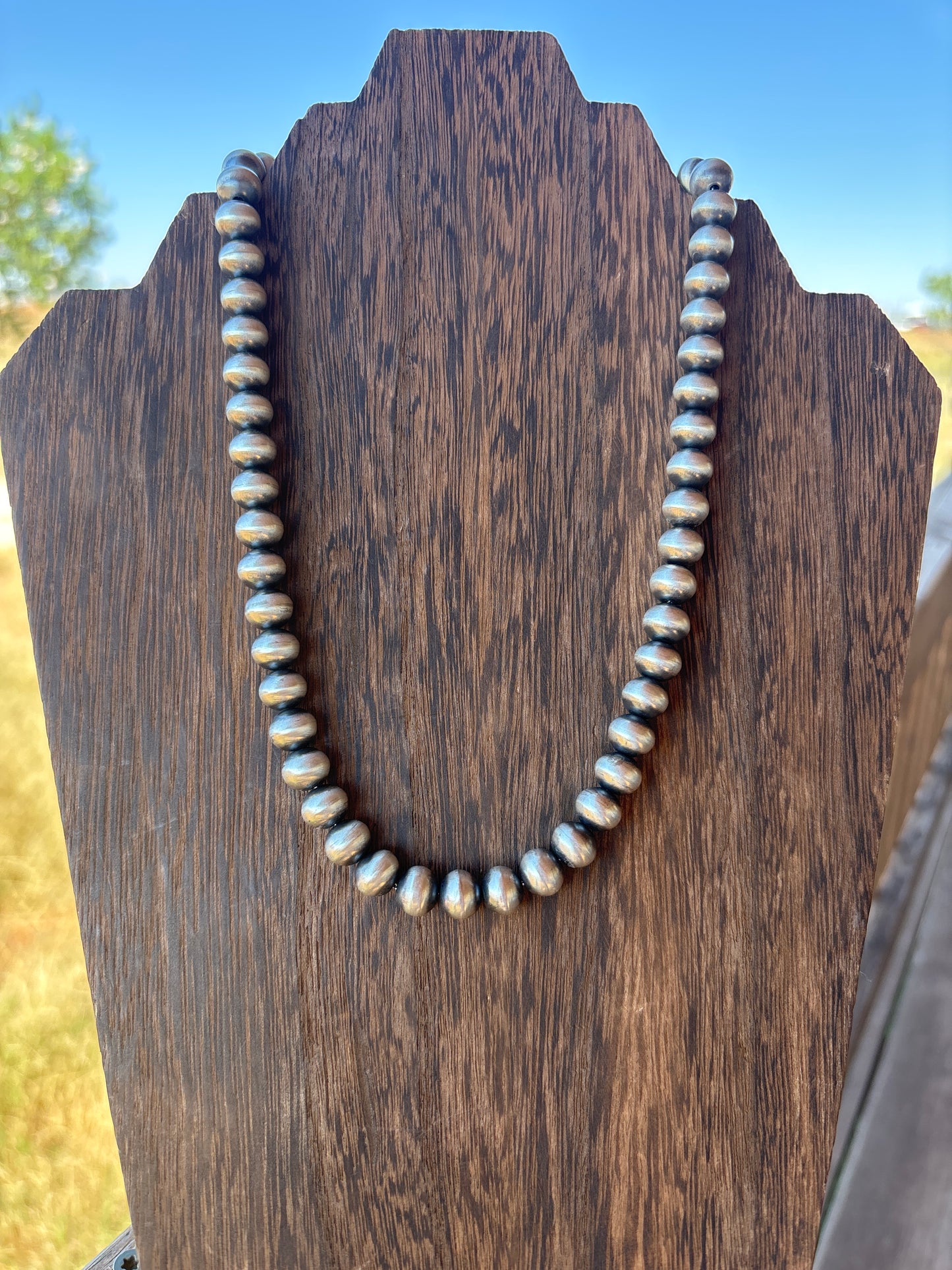 18" 12mm Round Bryannen Halwood Round Navajo Pearl Necklace 12R18NP